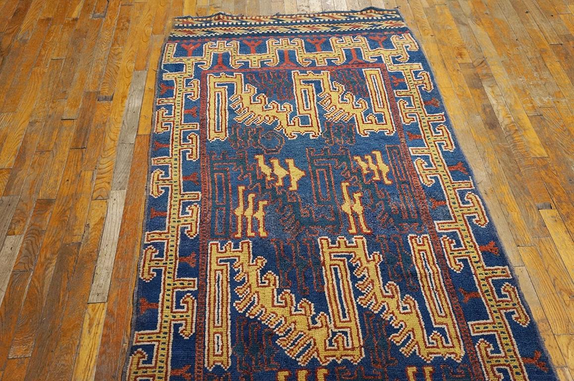 Antiker nordafrikanischer marokkanischer Teppich 3' 9