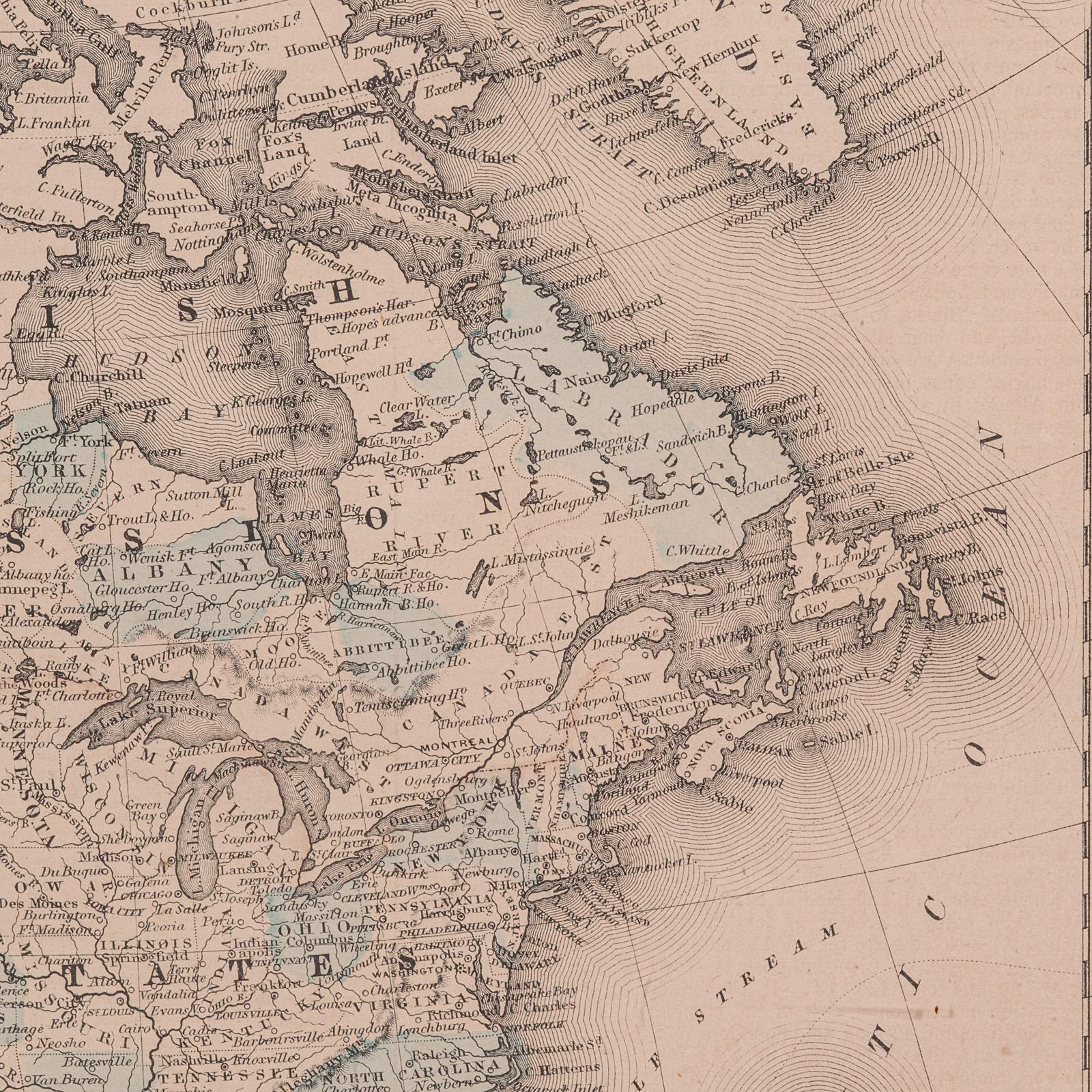 Antique North America Map, USA, Canada, Mexico, Cartography, Colton, Victorian For Sale 4