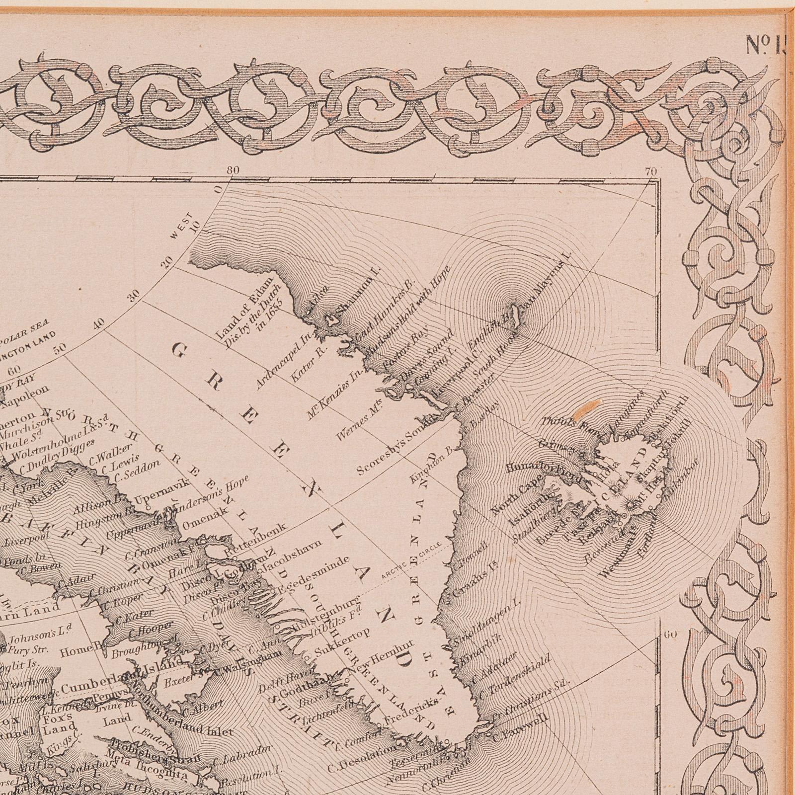 Antique North America Map, USA, Canada, Mexico, Cartography, Colton, Victorian For Sale 2