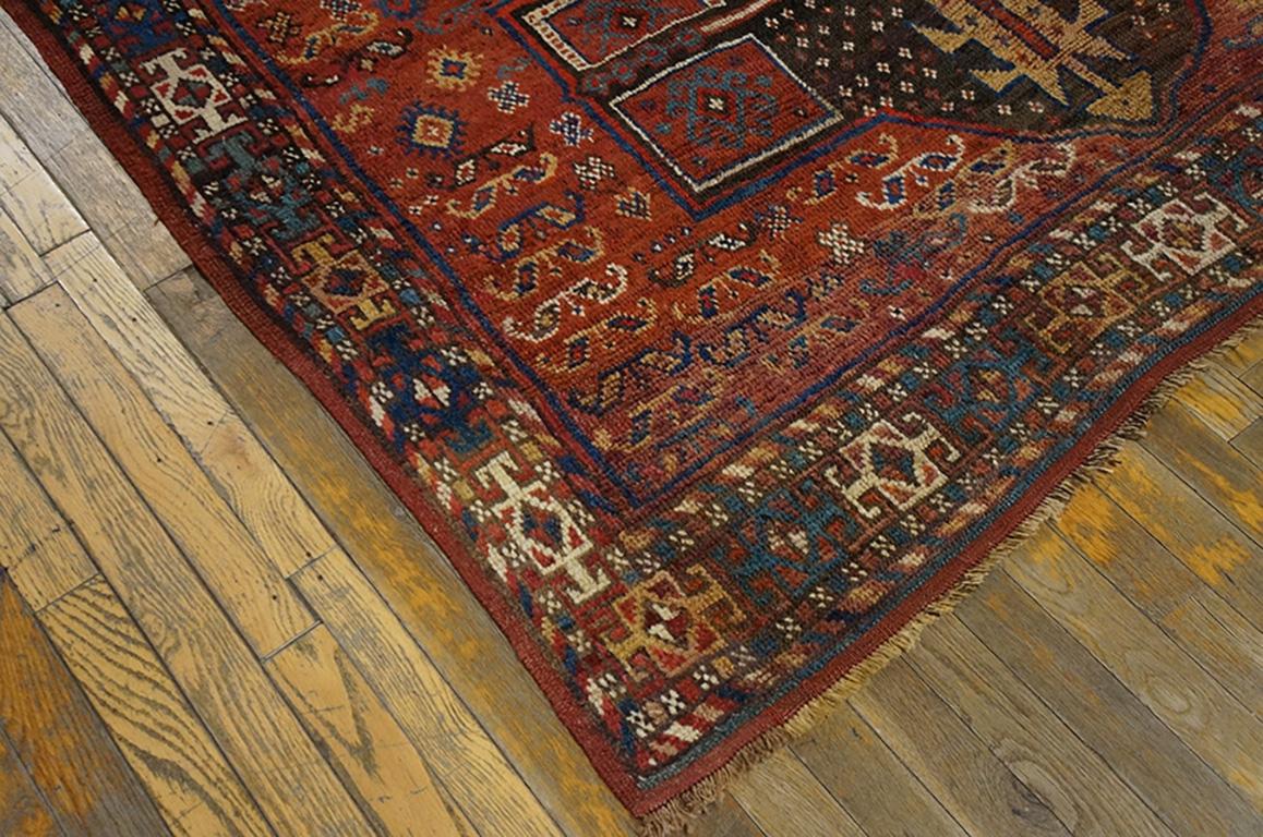 19th Century N.E. Persian Kurdish Quchan Carpet ( 5'8