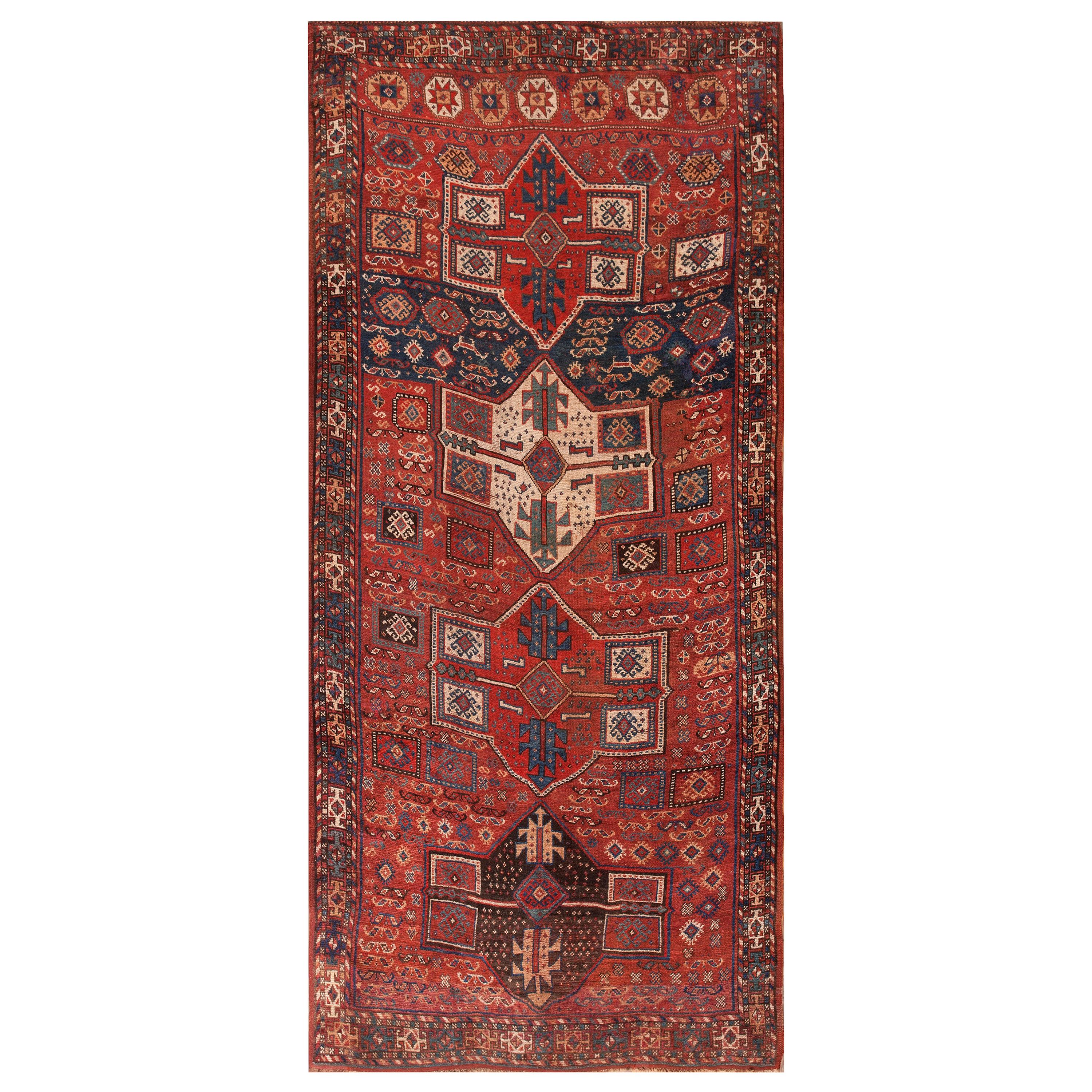 19th Century N.E. Persian Kurdish Quchan Carpet ( 5'8" x 12'2" - 173 x 371 ) For Sale