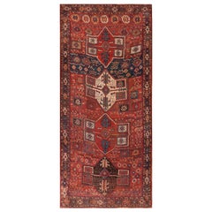 XIX secolo N.E. Tappeto persiano curdo Quchan ( 5'8" x 12'2" - 173 x 371 )