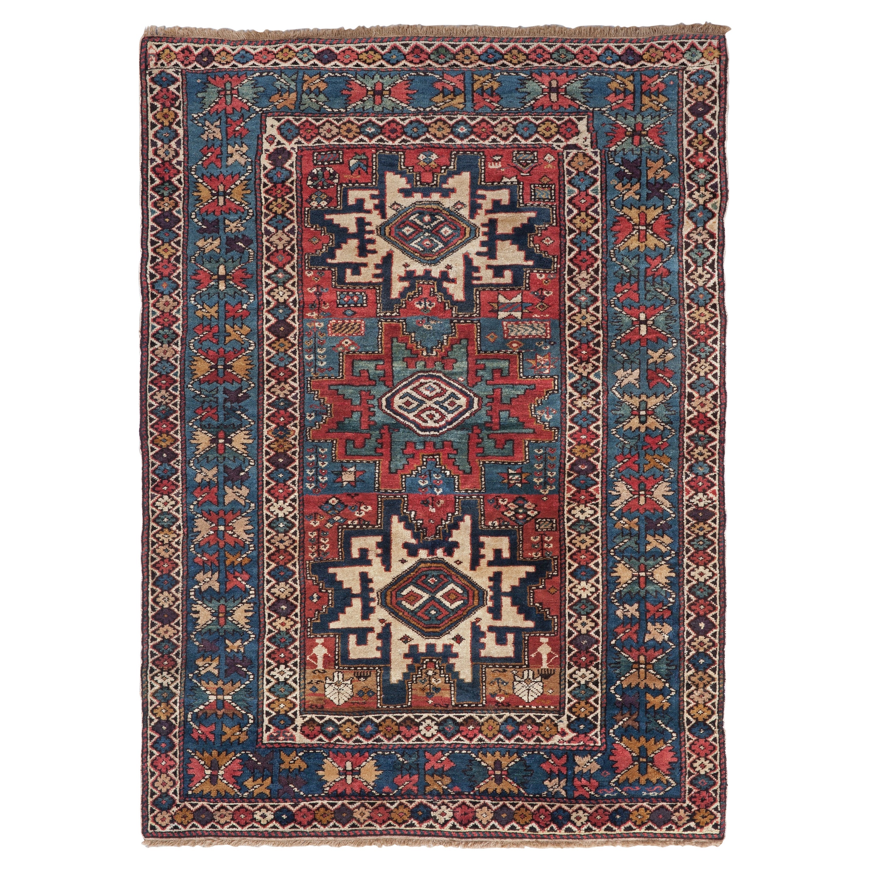 Antique North East Caucasian Shirvan Lesghi Rug, circa 1880
