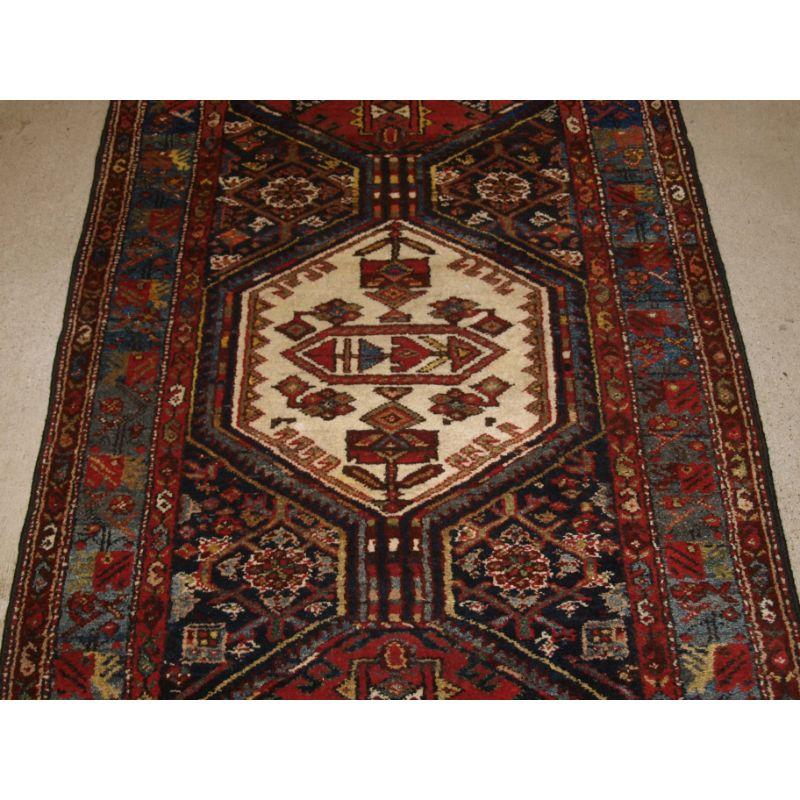 Antique North Persian Kurdish Runner with Boteh Design In Excellent Condition For Sale In Moreton-In-Marsh, GB