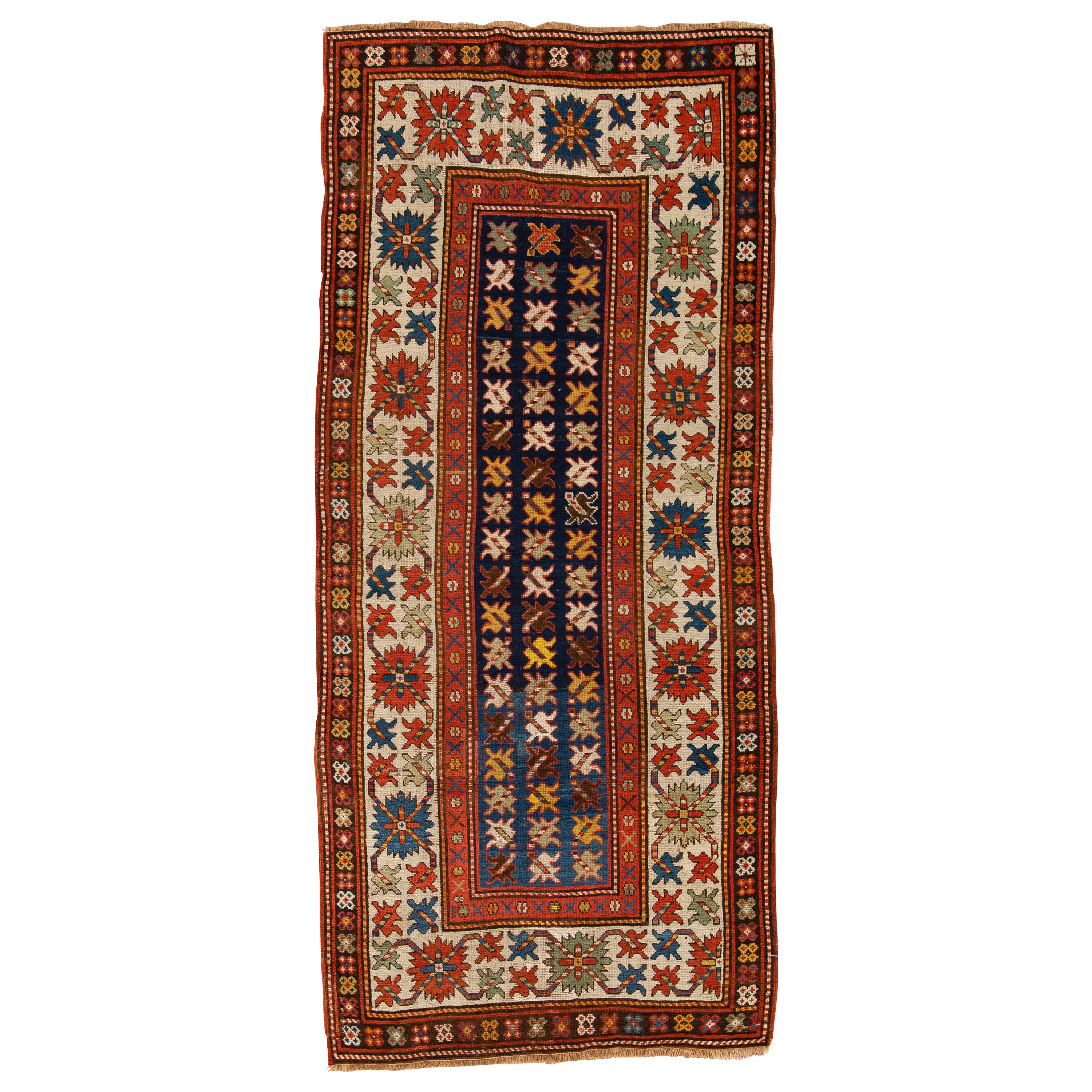 Tappeto antico del Caucaso nord-occidentale, 1880 circa  3'5 x 7'7