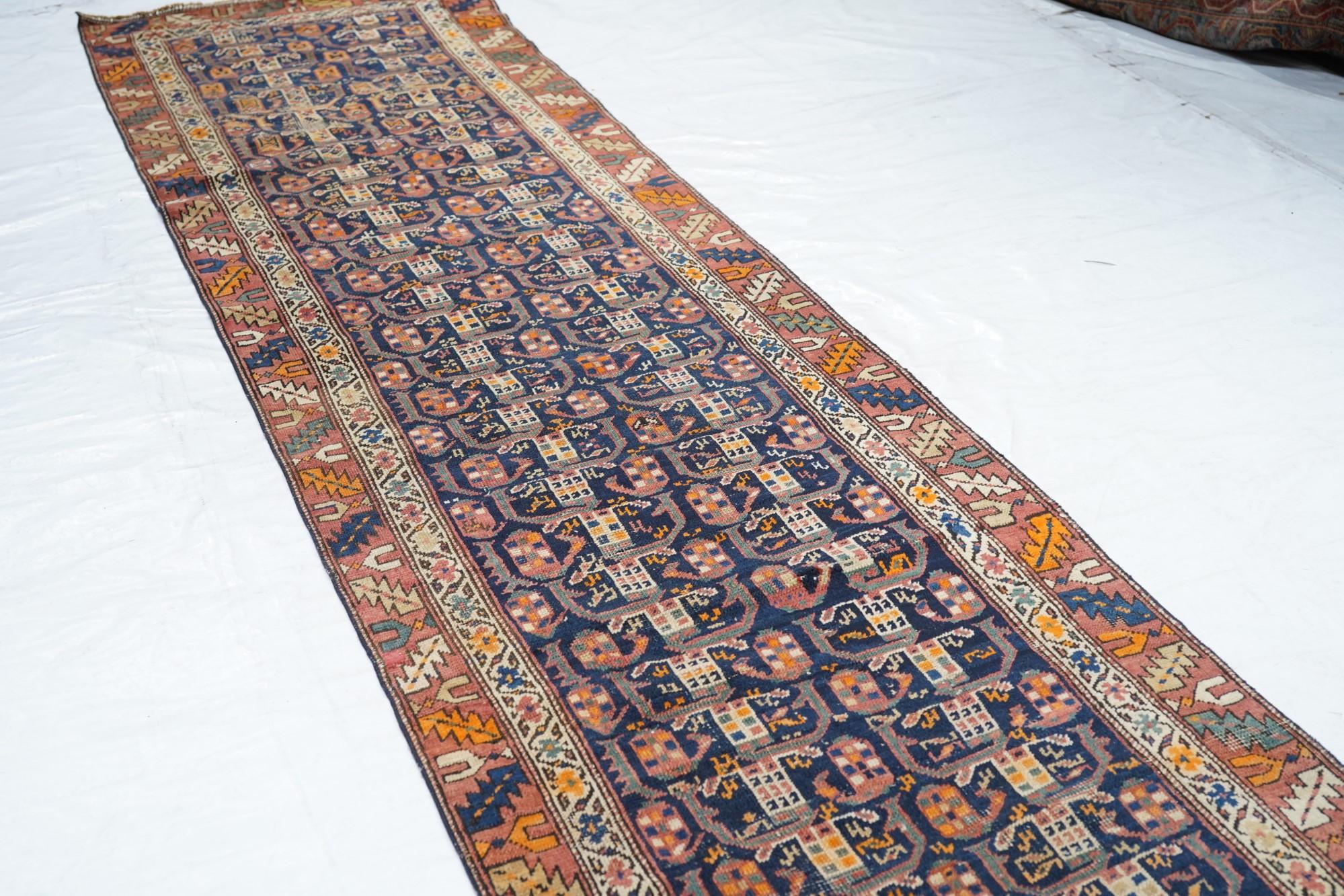 Wool Antique North West Persia Rug 2'11'' x 13'7'' For Sale