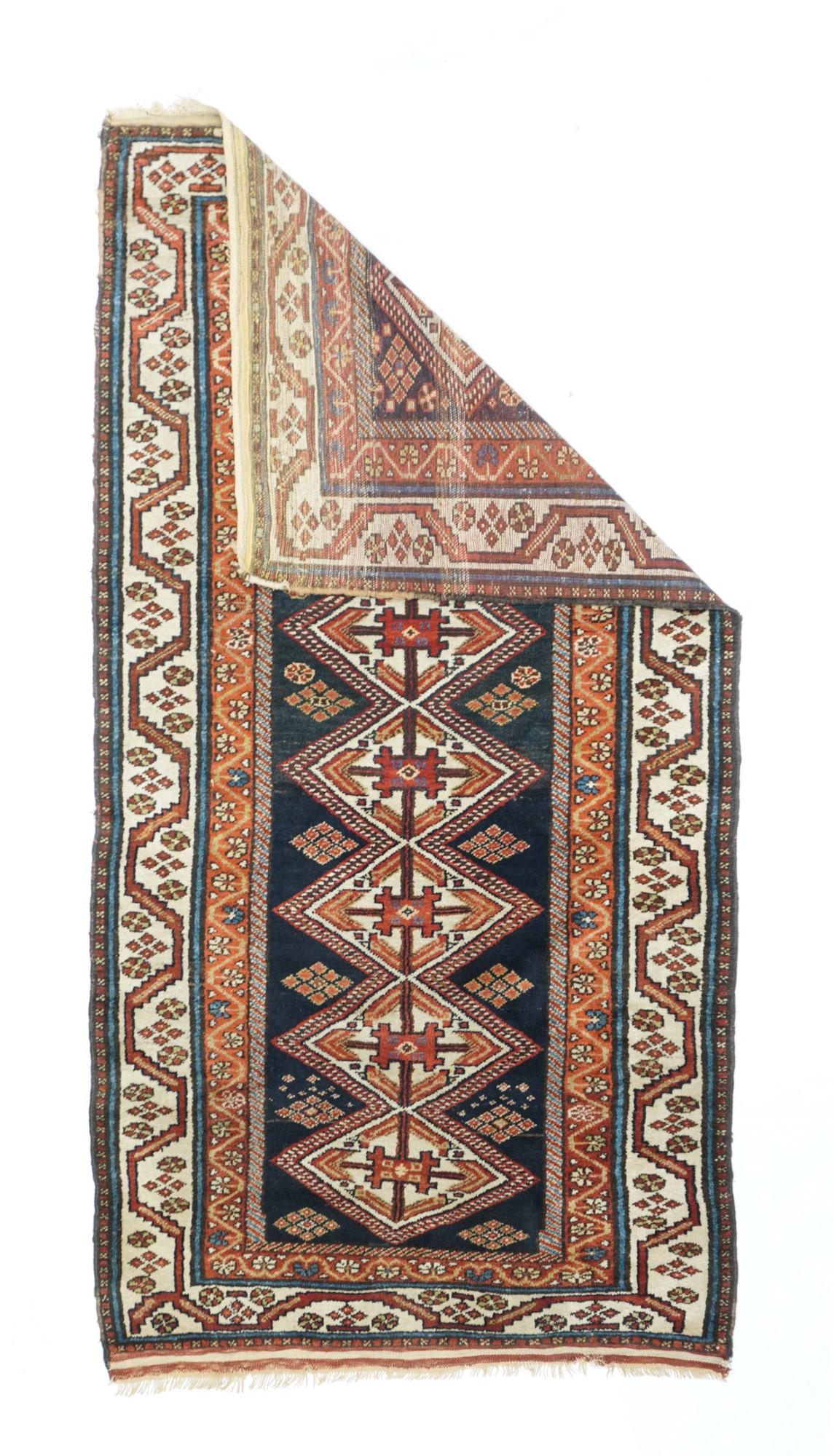 Antique North West Persian rug 3'6'' x 7'.