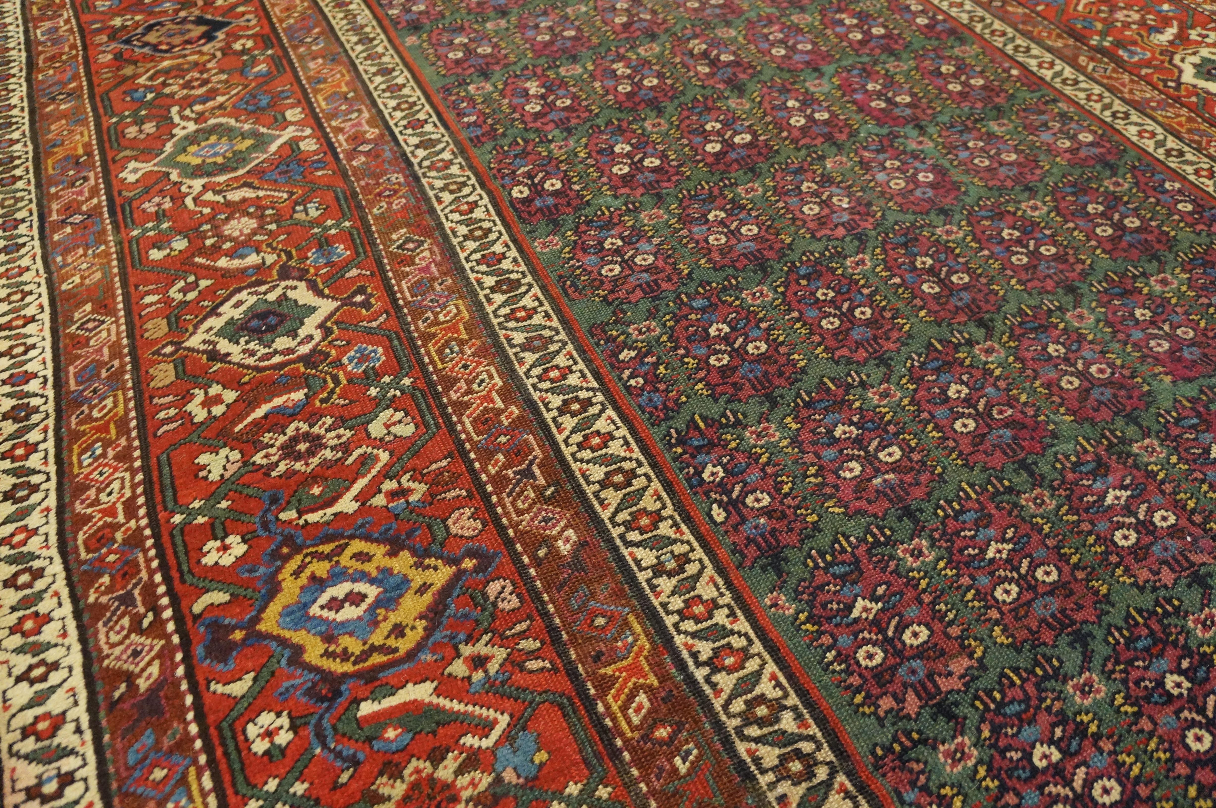Hand-Knotted Late 19th Century N.W. Persian Carpet ( 4'8
