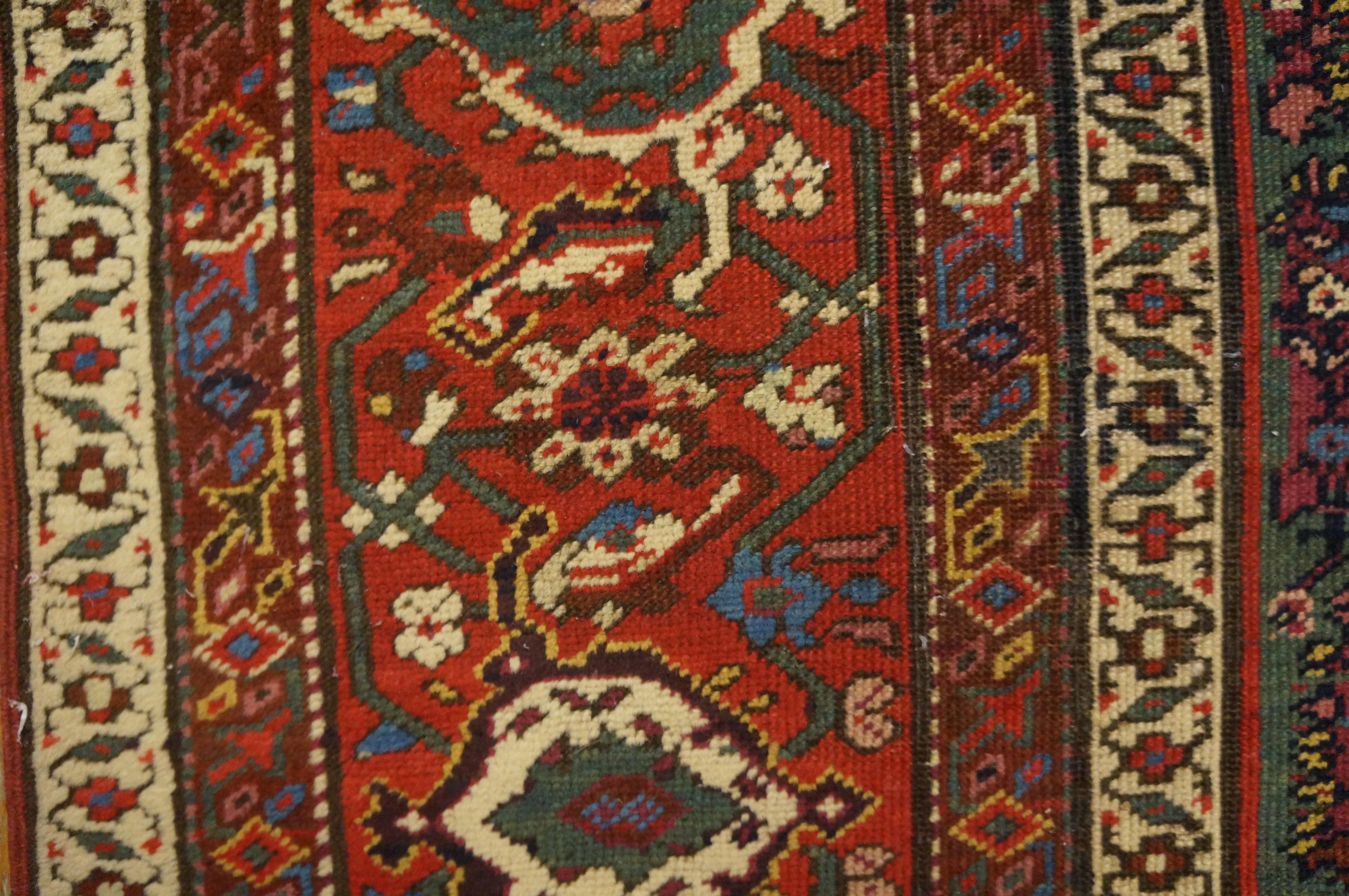Wool Late 19th Century N.W. Persian Carpet ( 4'8