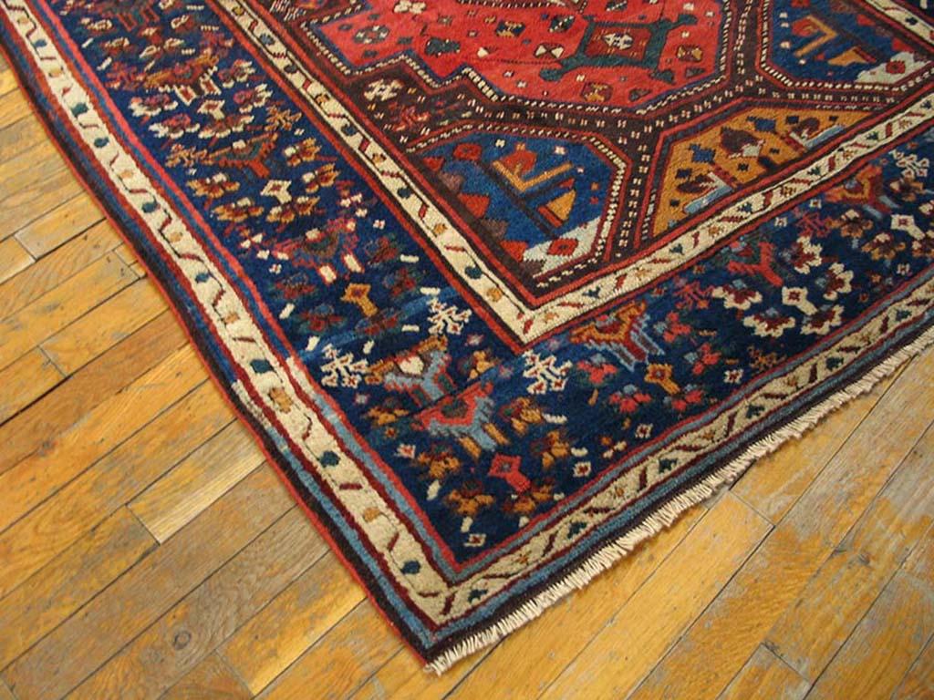 Handmade antique NW Persian carpet. Woven circa 1850 (mid-19th century). Persian informal rug, wide runner size 5'0