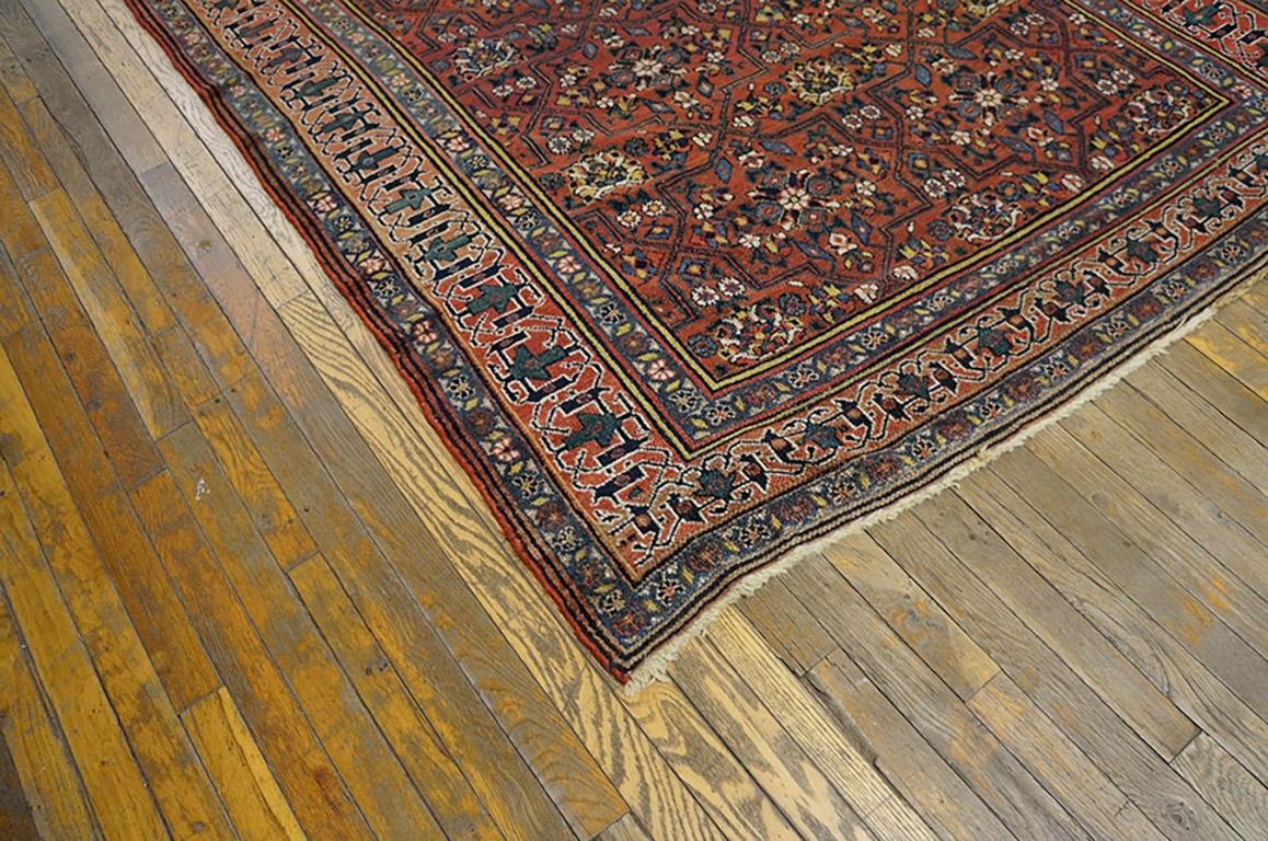 Handmade antique NW Persian carpet. Woven circa 1860 (mid-19th century). Persian informal rug, wide runner size 5'4