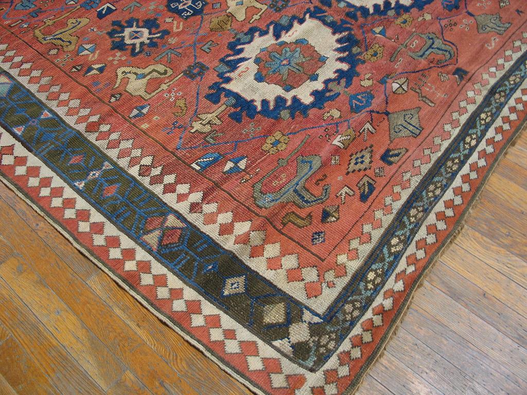 Hand-Knotted Mid 19th Century N.W. Persian Carpet ( 6'8