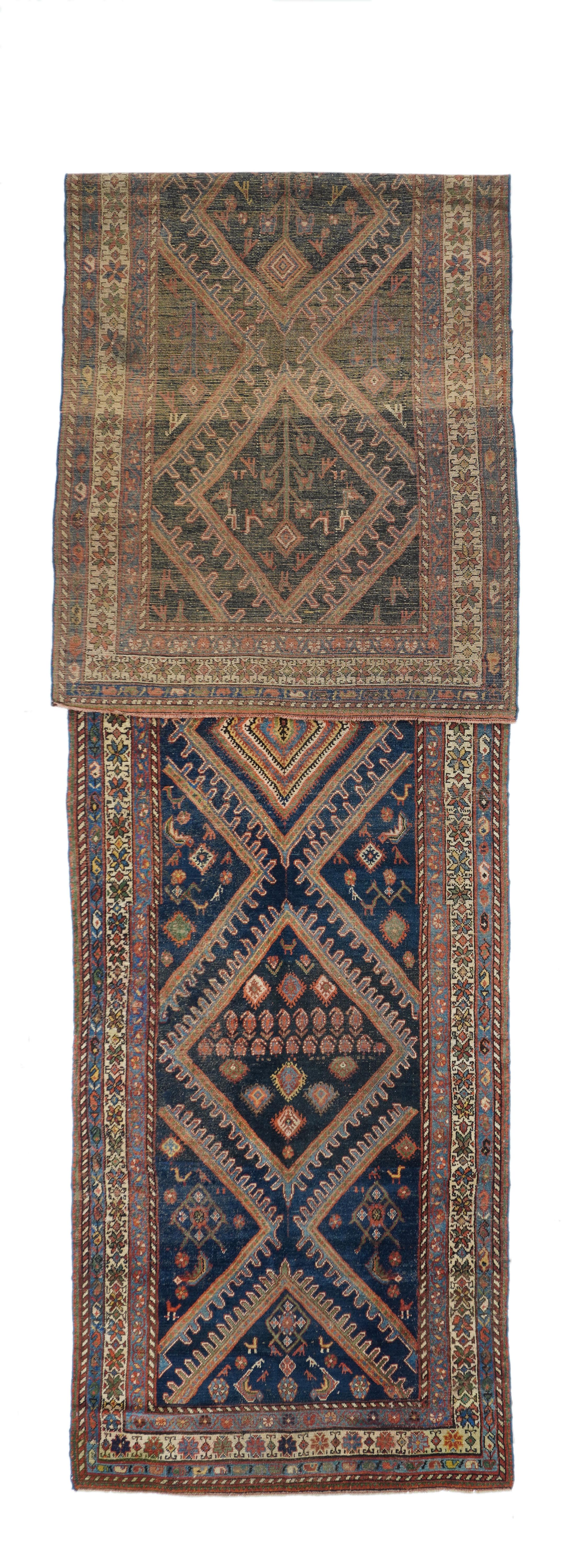 Antique North West Persian runner 3'8'' x 15'11''.