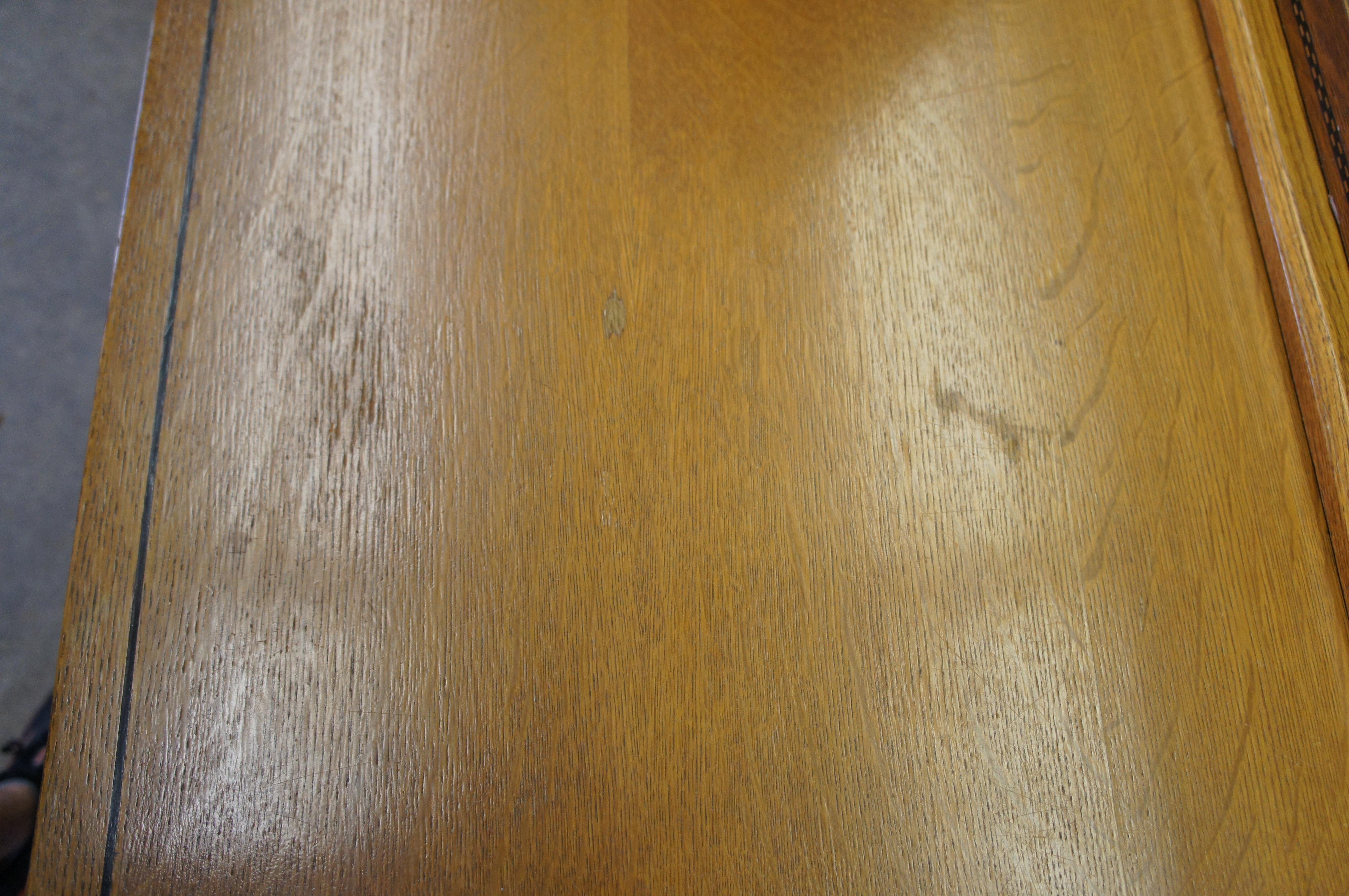 Antique Northern Furniture Victorian Quartersawn Roble Dresser Espejo Cajonera Pecho en venta 5