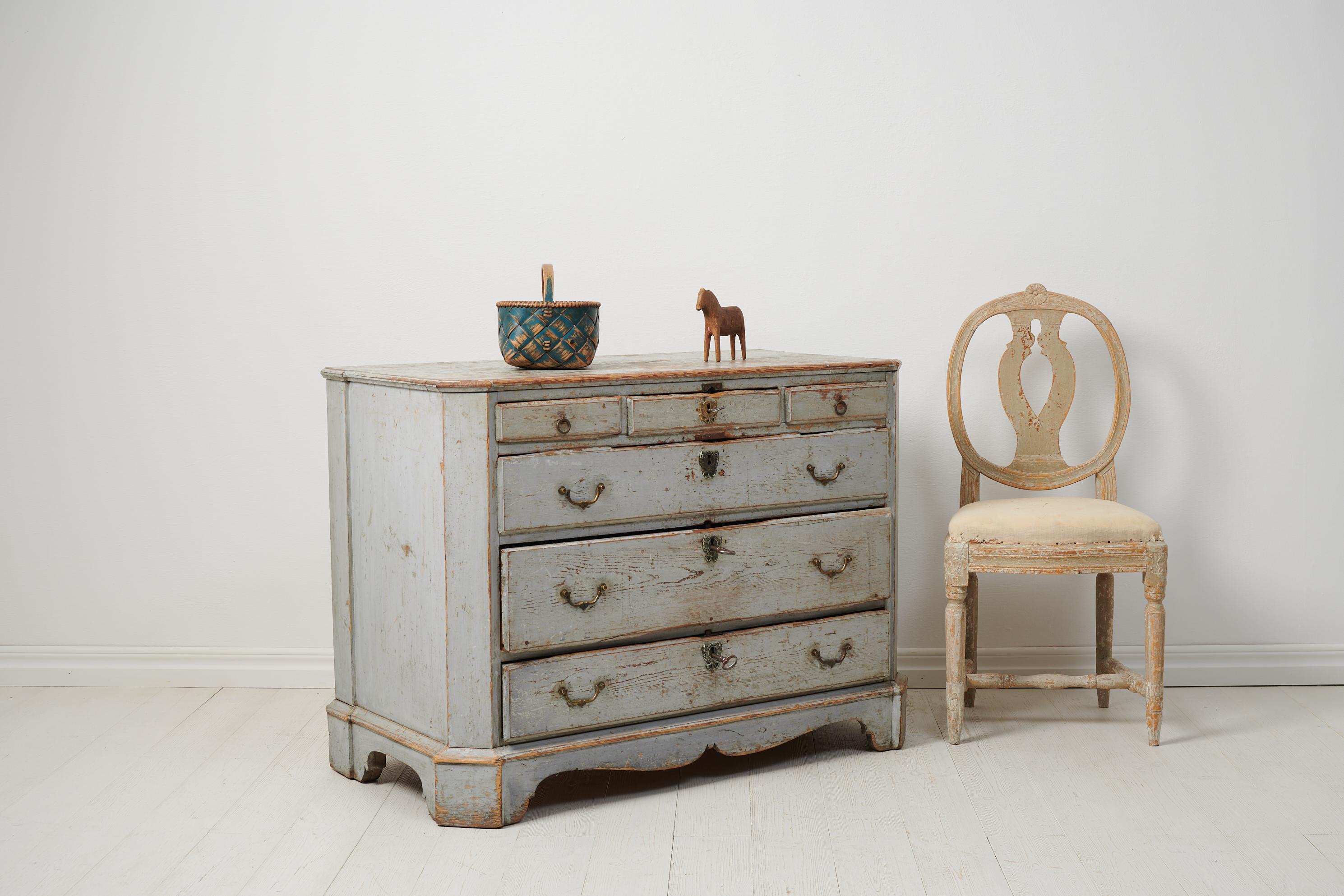 18th Century Antique Northern Swedish Classic Gustavian Chest of Drawers