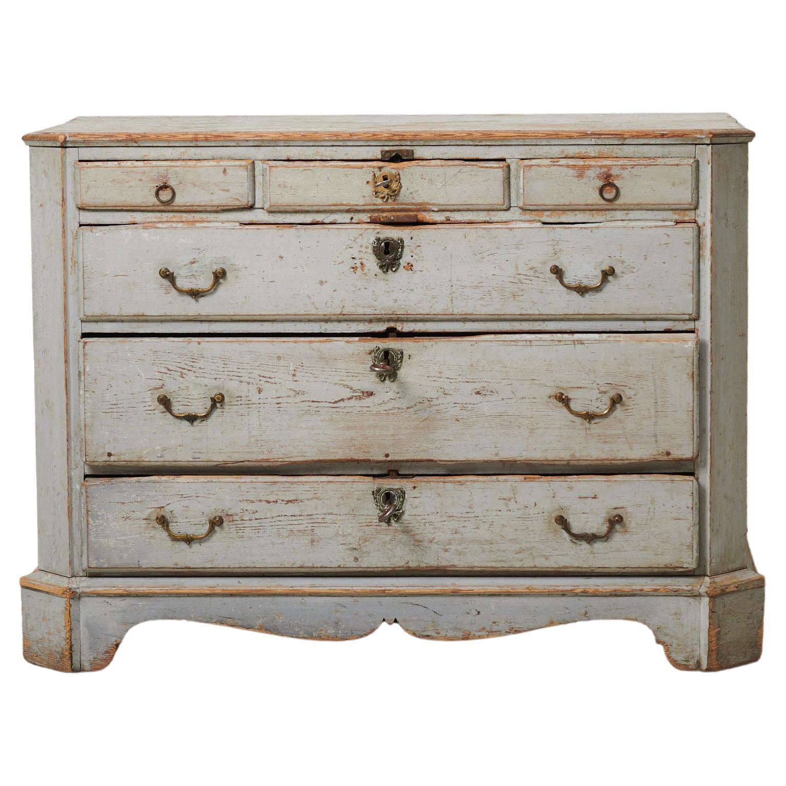 Antique Northern Swedish Classic Gustavian Chest of Drawers For Sale