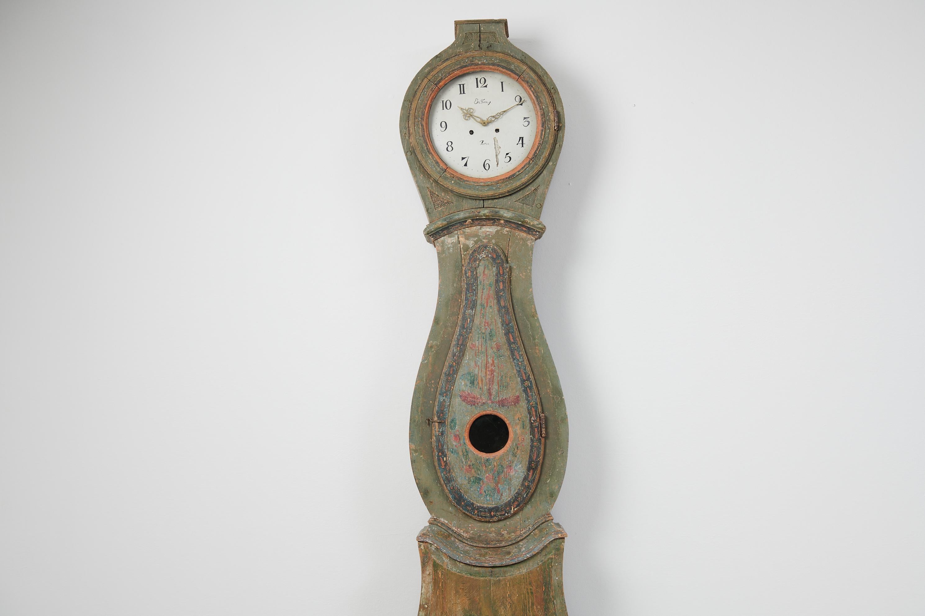 Antique Northern Swedish County Long Case Clock In Good Condition For Sale In Kramfors, SE