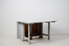 Antique Northern Swedish Genuine Gustavian Light Drop-Leaf Table
