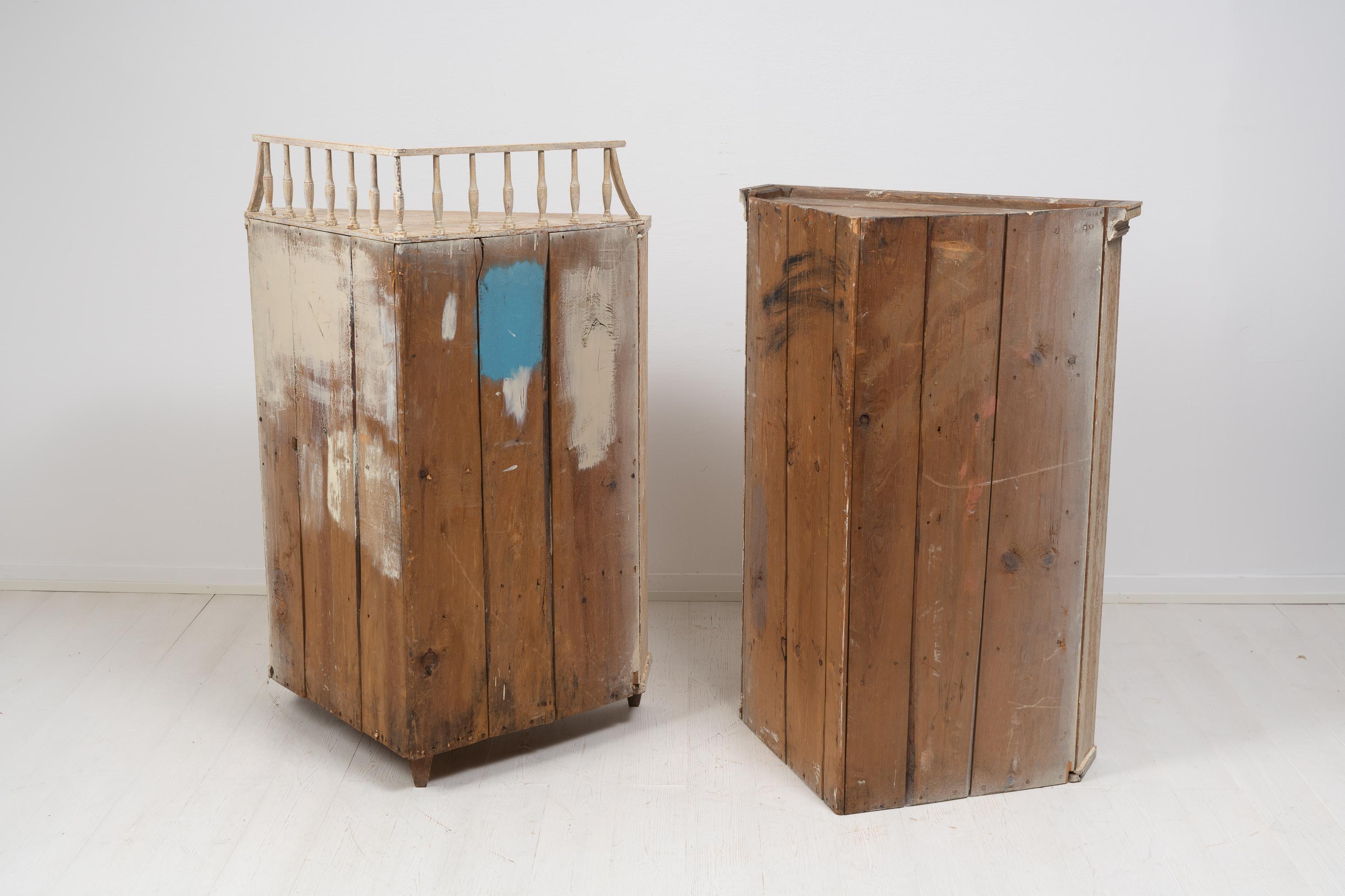 Antique Northern Swedish Gustavian Corner Cabinet  For Sale 6