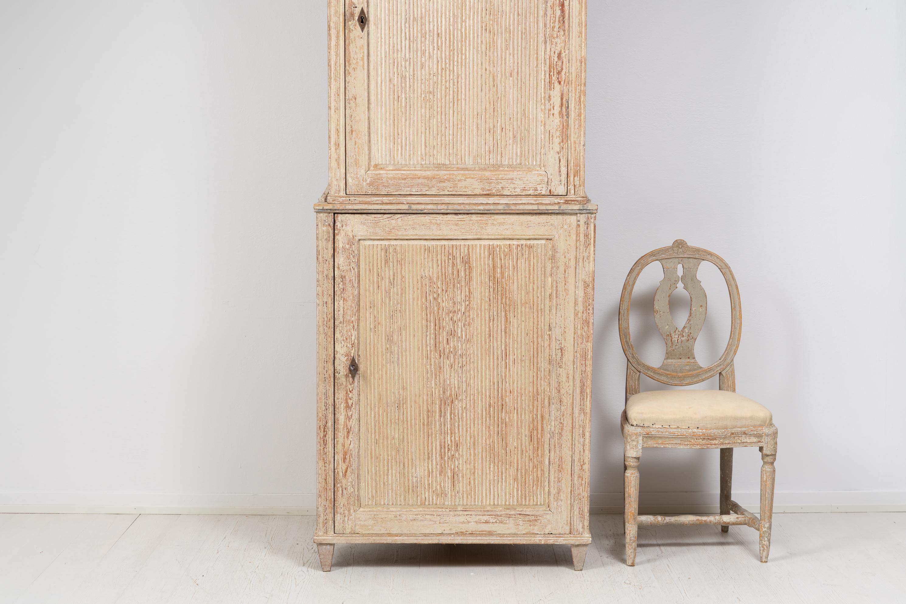 18th Century Antique Northern Swedish Gustavian Corner Cabinet  For Sale