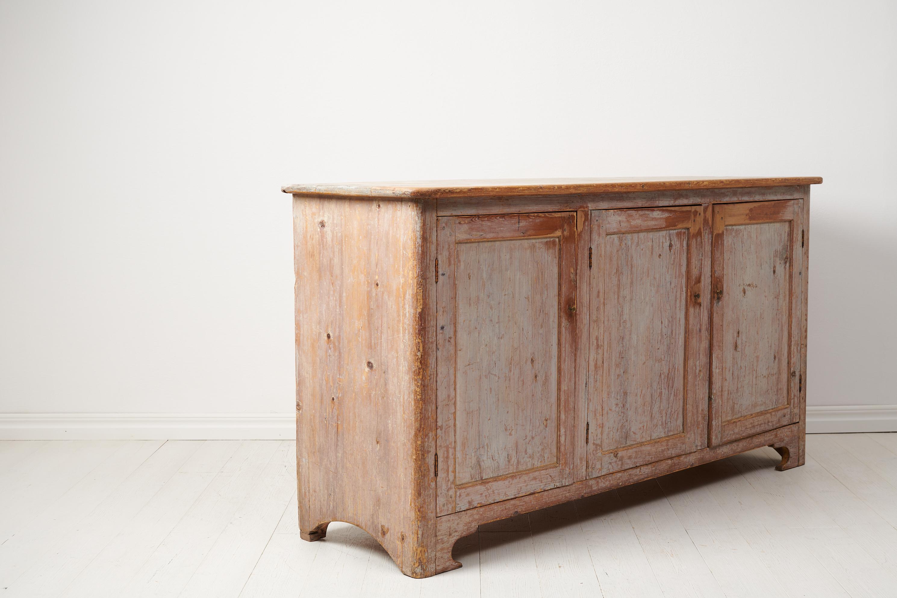 Antique Northern Swedish Rustic Country Sideboard 1