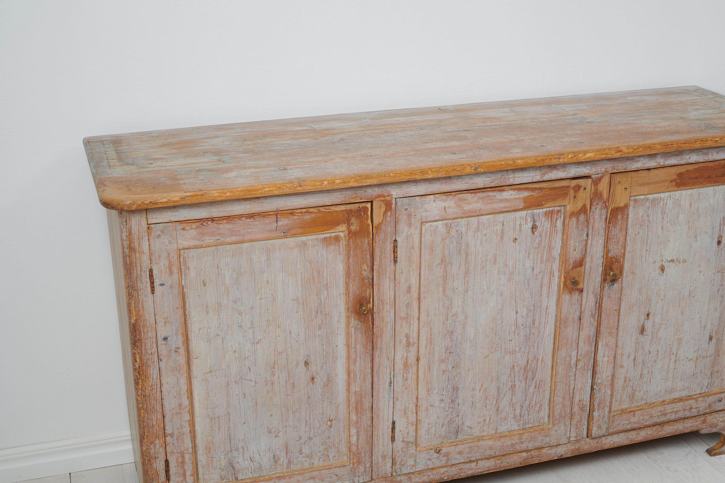 Antique Northern Swedish Rustic Country Sideboard 3
