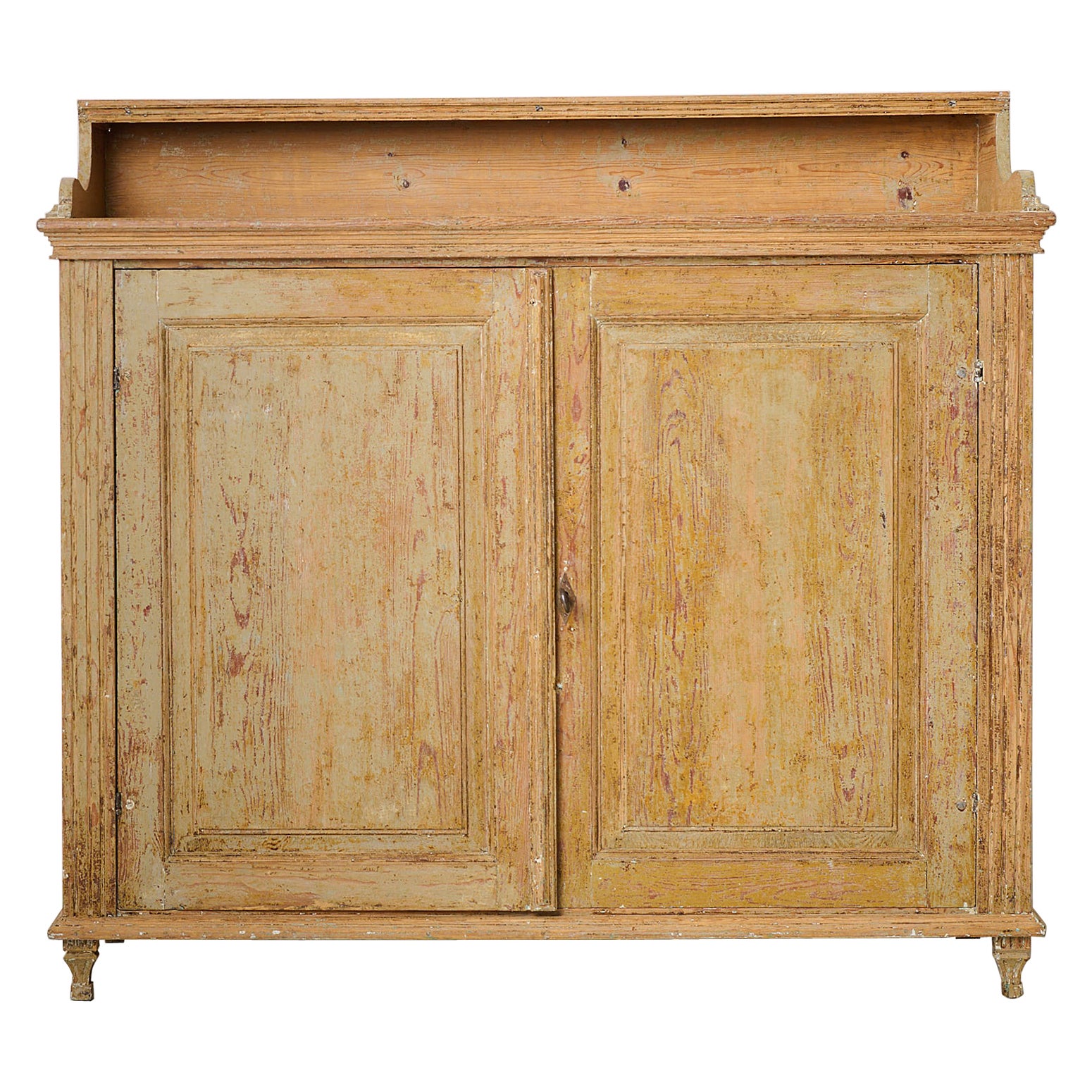 Antique Northern Swedish Solid Pine Classic Gustavian Rustic Sideboard