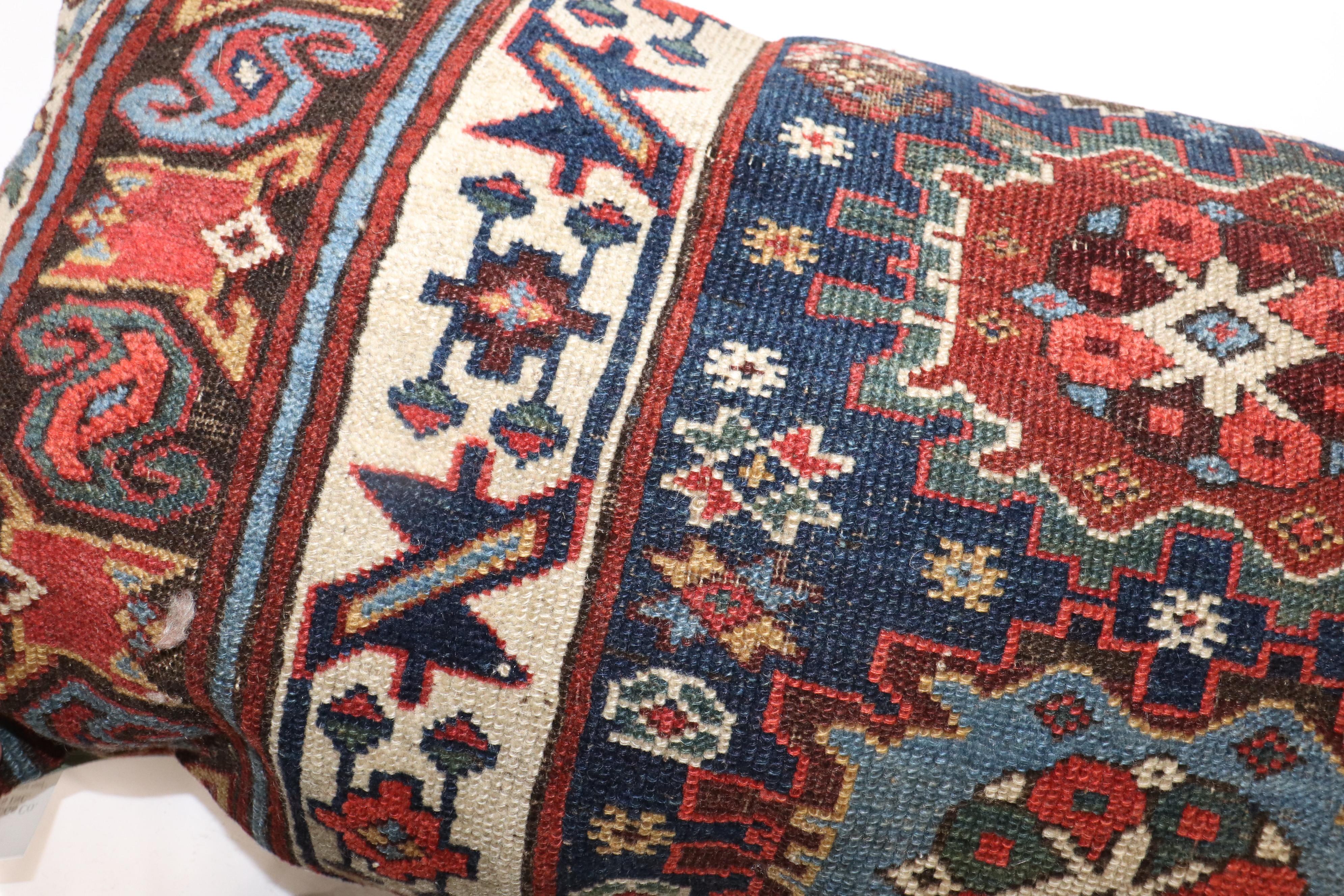 Tribal Antique Northwest Persian Large Bolster Rug Pillow For Sale