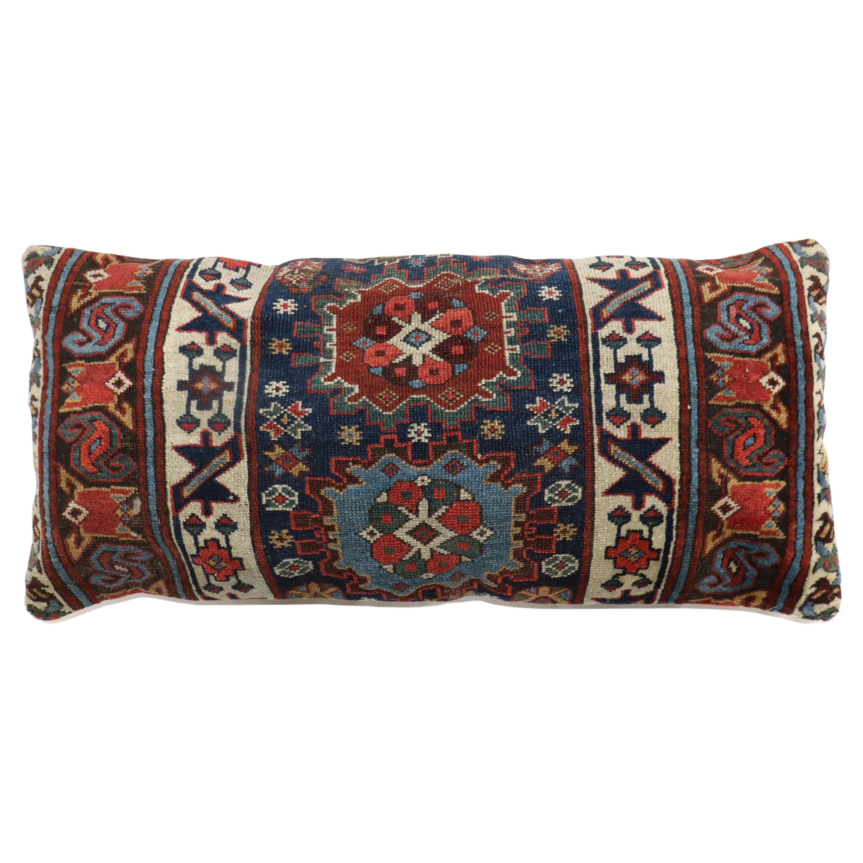 Antique Northwest Persian Large Bolster Rug Pillow
