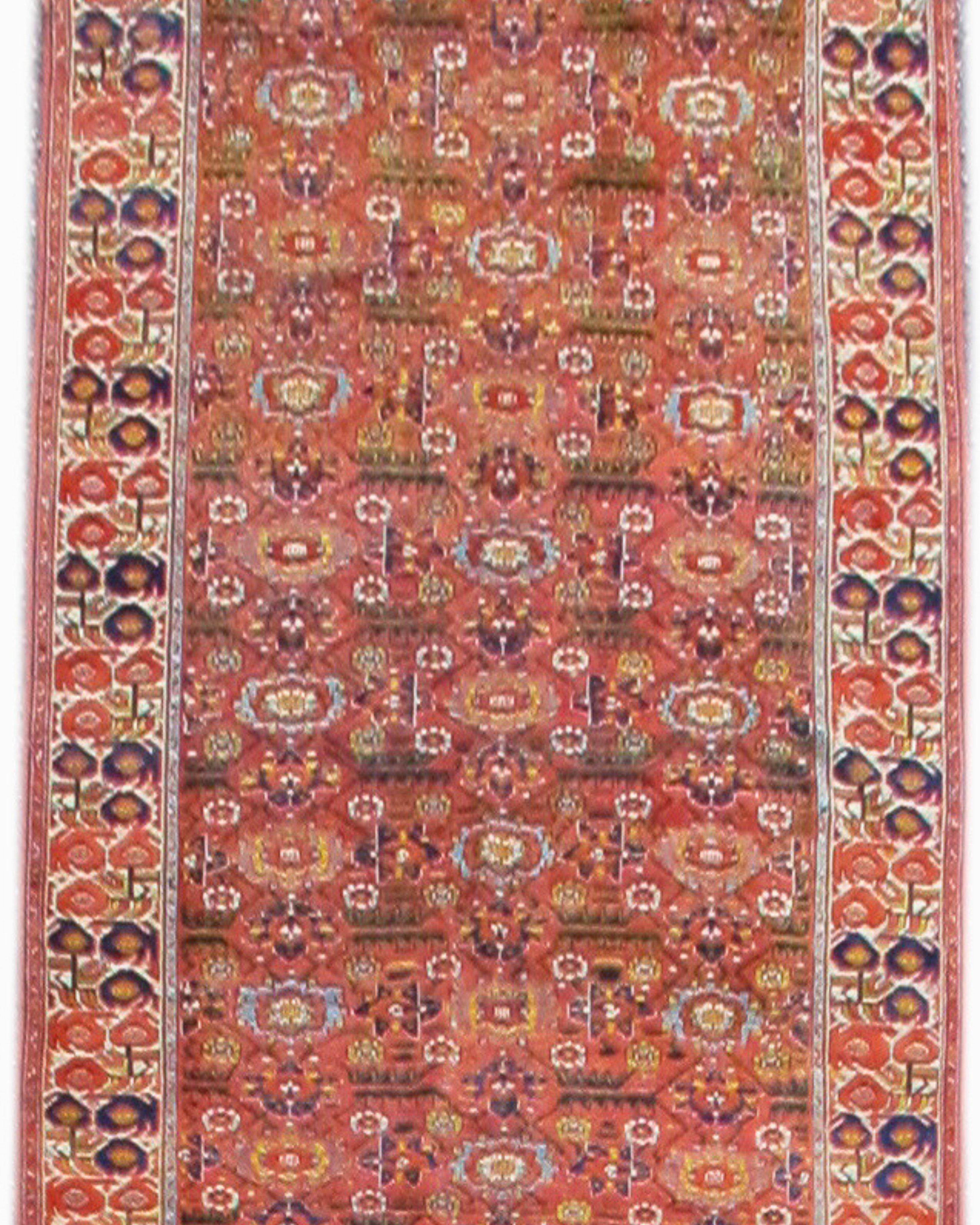 Hand-Knotted Antique Northwest Persian Long Rug, c. 1900 For Sale