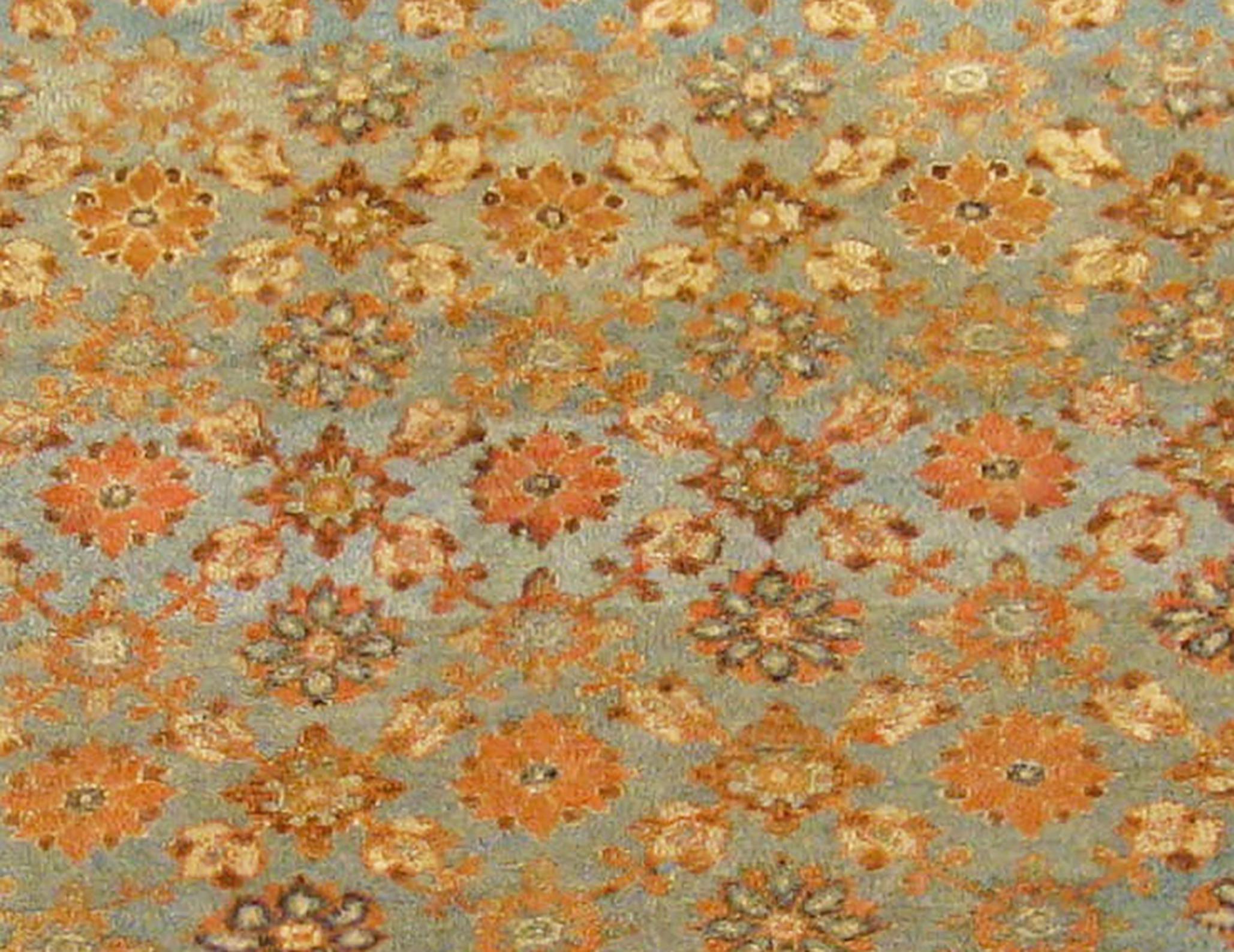 Hand-Knotted Antique Northwest Persian Oriental Rug, in Small Size, W/ Rosettes For Sale