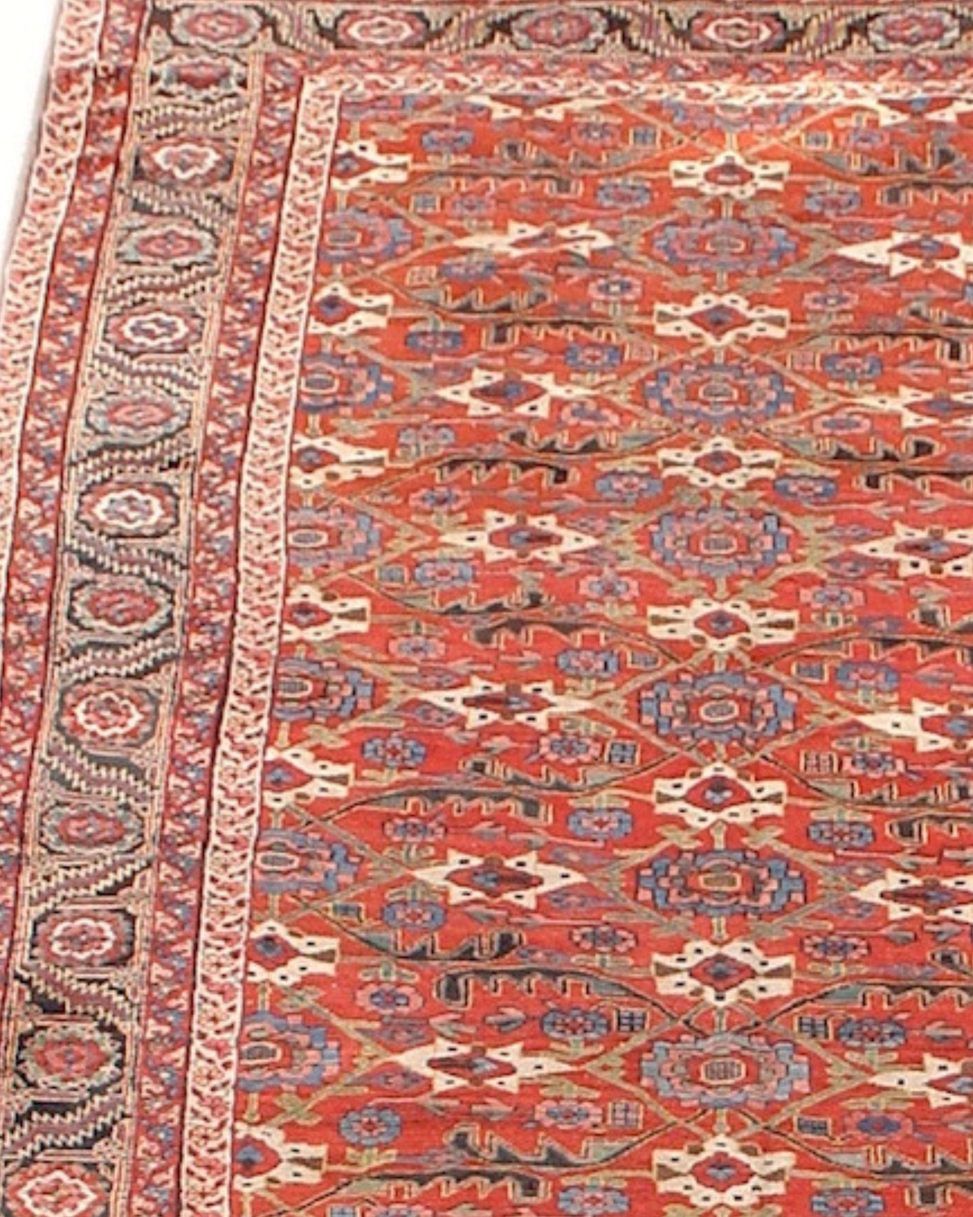 Hand-Knotted Antique Northwest Persian Rug, 19th Century For Sale