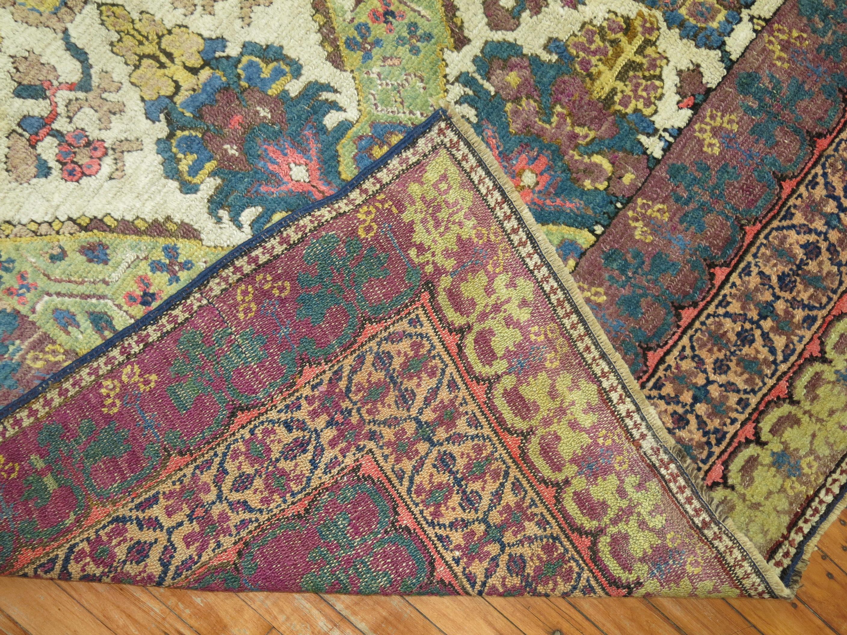 Kazak Rare Antique Caucasian Kuba Room Size Rug For Sale