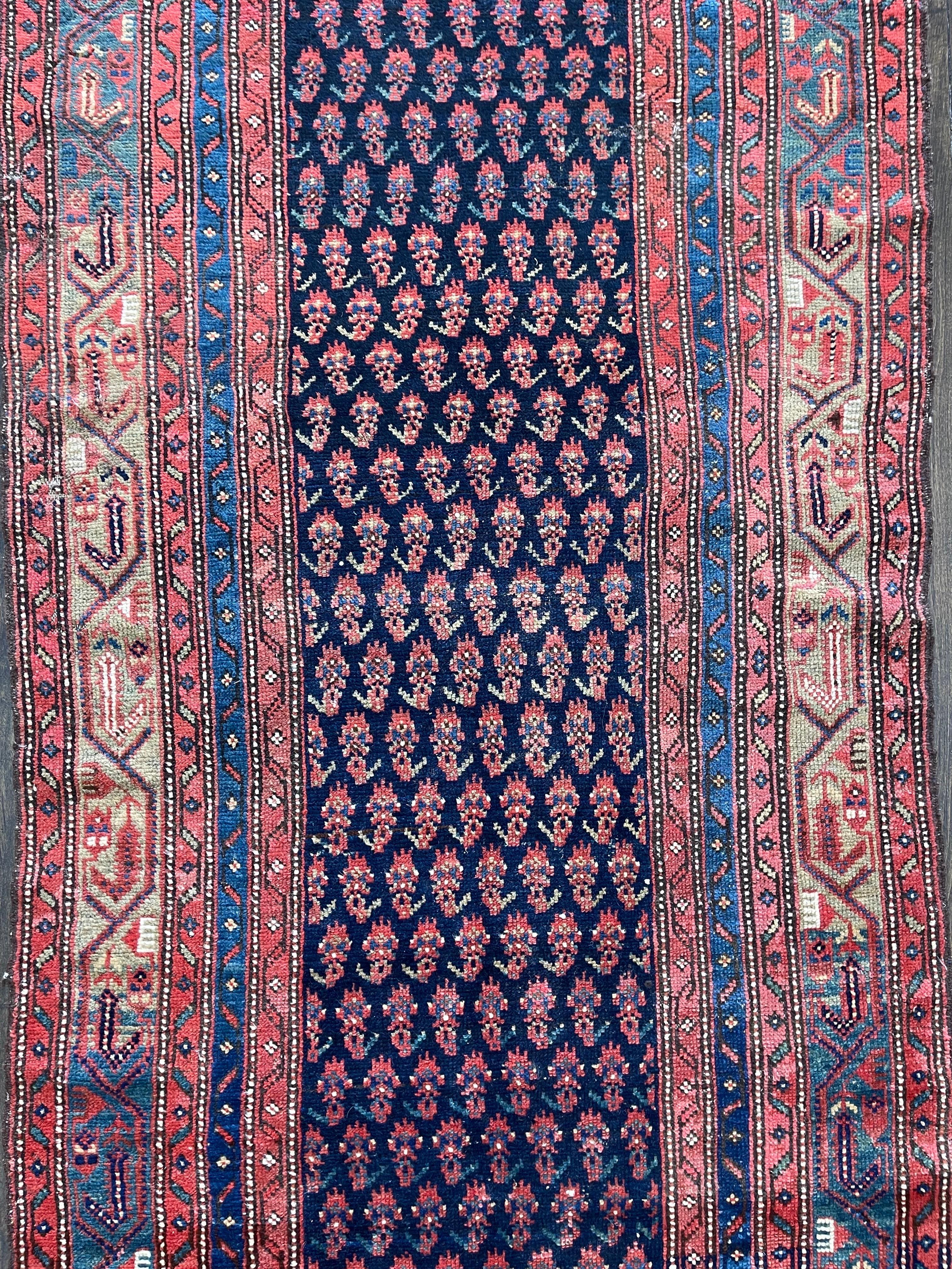 Wool Antique Northwest Persian Runner circa 1930 For Sale