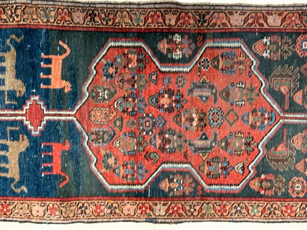 Antique Northwest Persian runner, Richly Patterened In Good Condition For Sale In Charlottesville, VA