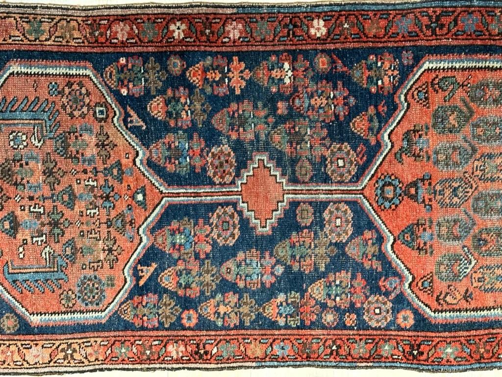 Textile Antique Northwest Persian runner, Richly Patterened For Sale