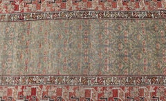 Antique Northwest Persian Runner with Subtle Pattern in Soft Tones 3'5 x 16'9