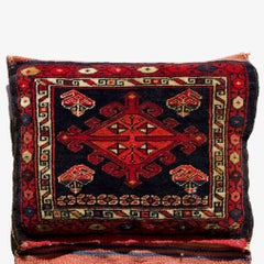 Antique Northwest Persian Saddle Bag Pair as a Pillow