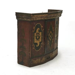 Antique Norwegian Baroque Wall Cabinet 1788