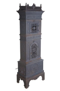 Antico castello in ghisa Kalani Vasgyar norvegese impilabile Stufa 71"