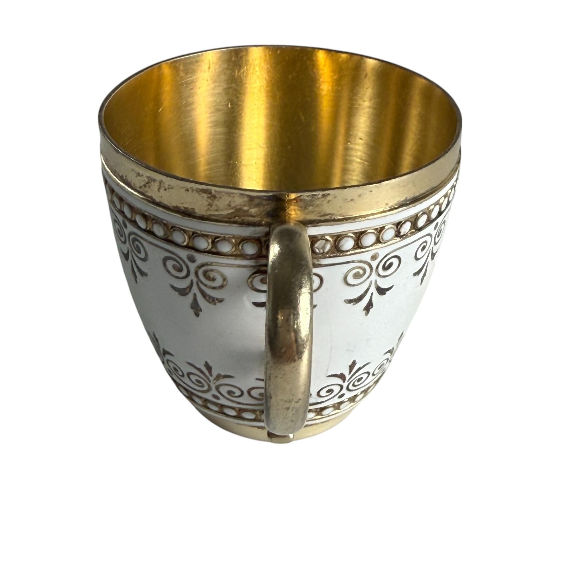 Antico set di tazze e piattini norvegesi in argento e smalto cloisonné di David Andersen in vendita 7