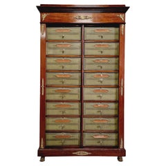 Ancienne armoire notaire en acajou