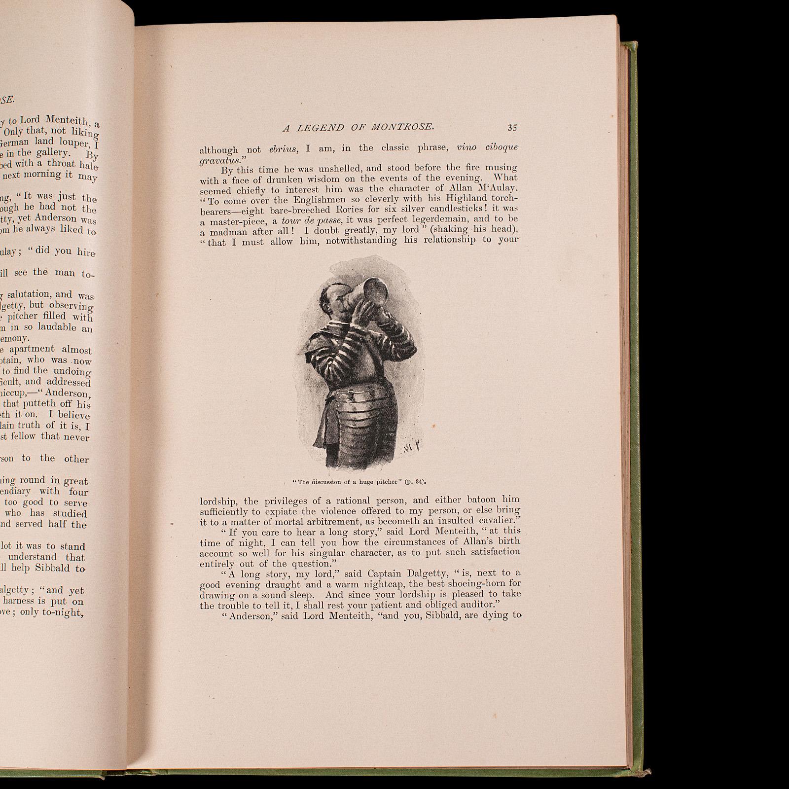 Antique Novel, A Legend of Montrose, Sir Walter Scott, English, Victorian Book For Sale 1