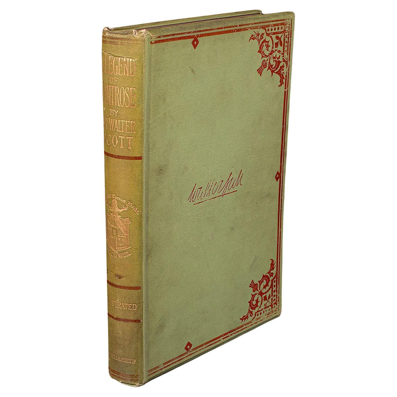 Antique Novel, A Legend of Montrose, Sir Walter Scott, English, Victorian Book For Sale