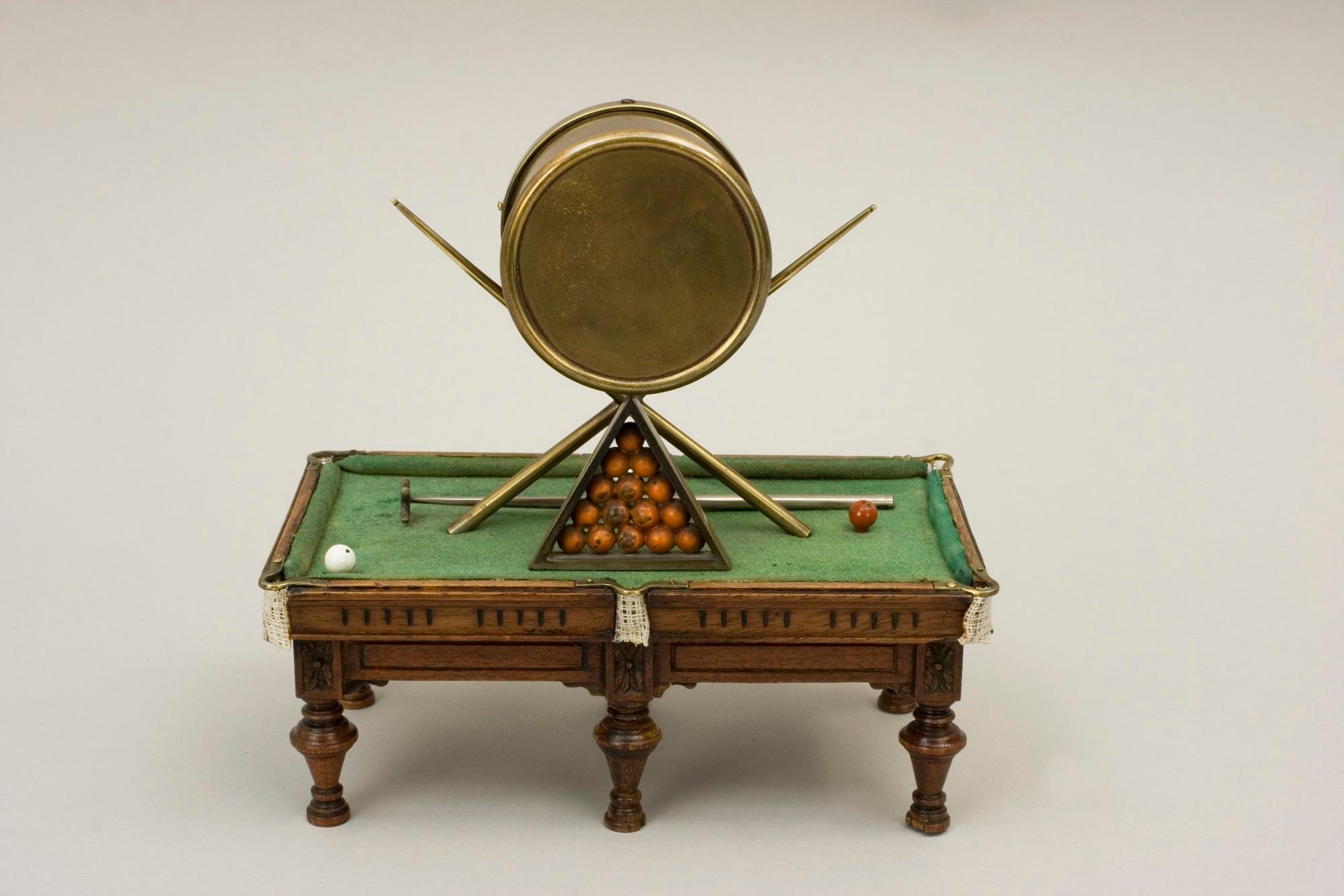 Antique Novelty Billiard Clock For Sale 2