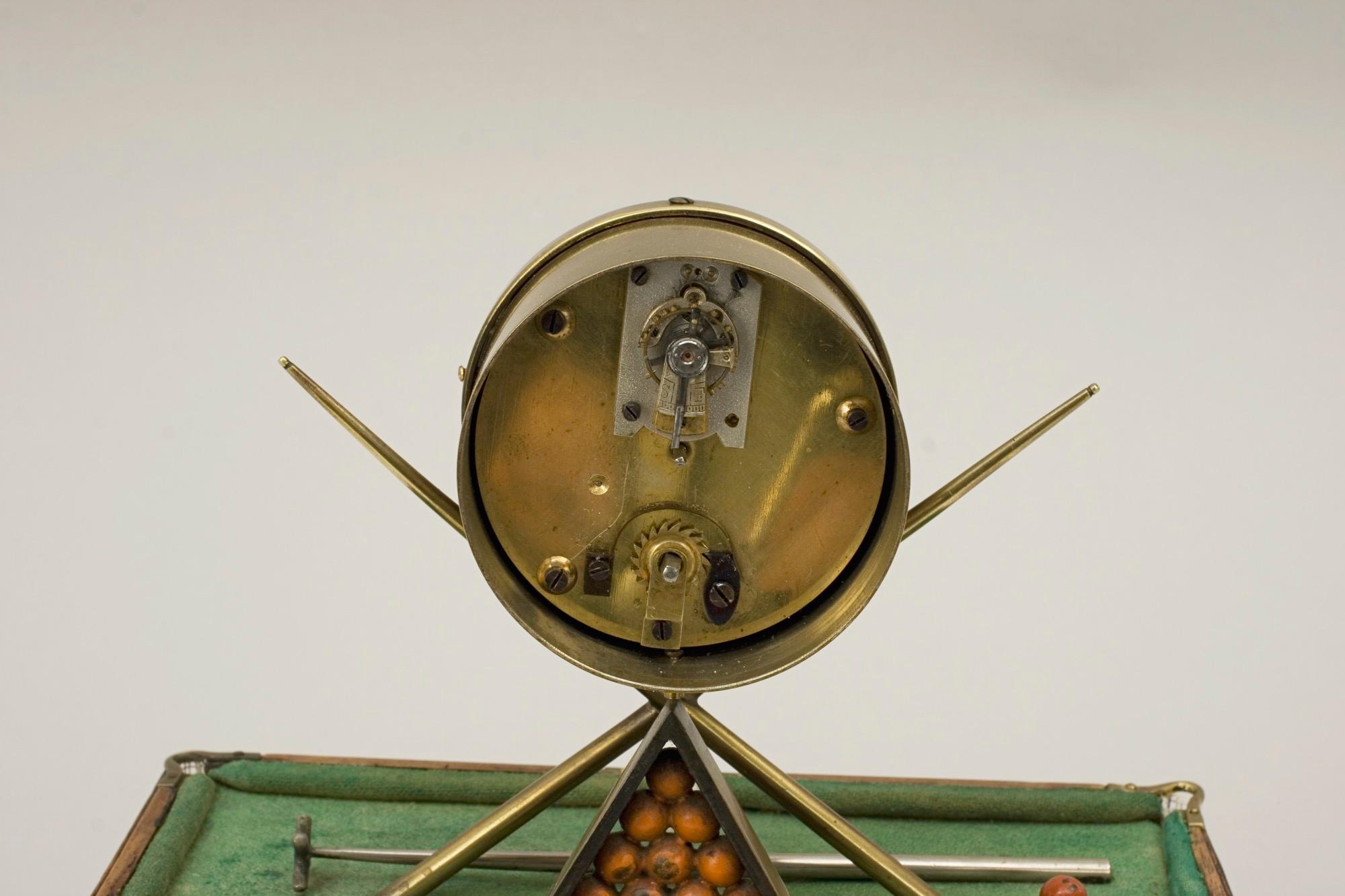 Antique Novelty Billiard Clock For Sale 3