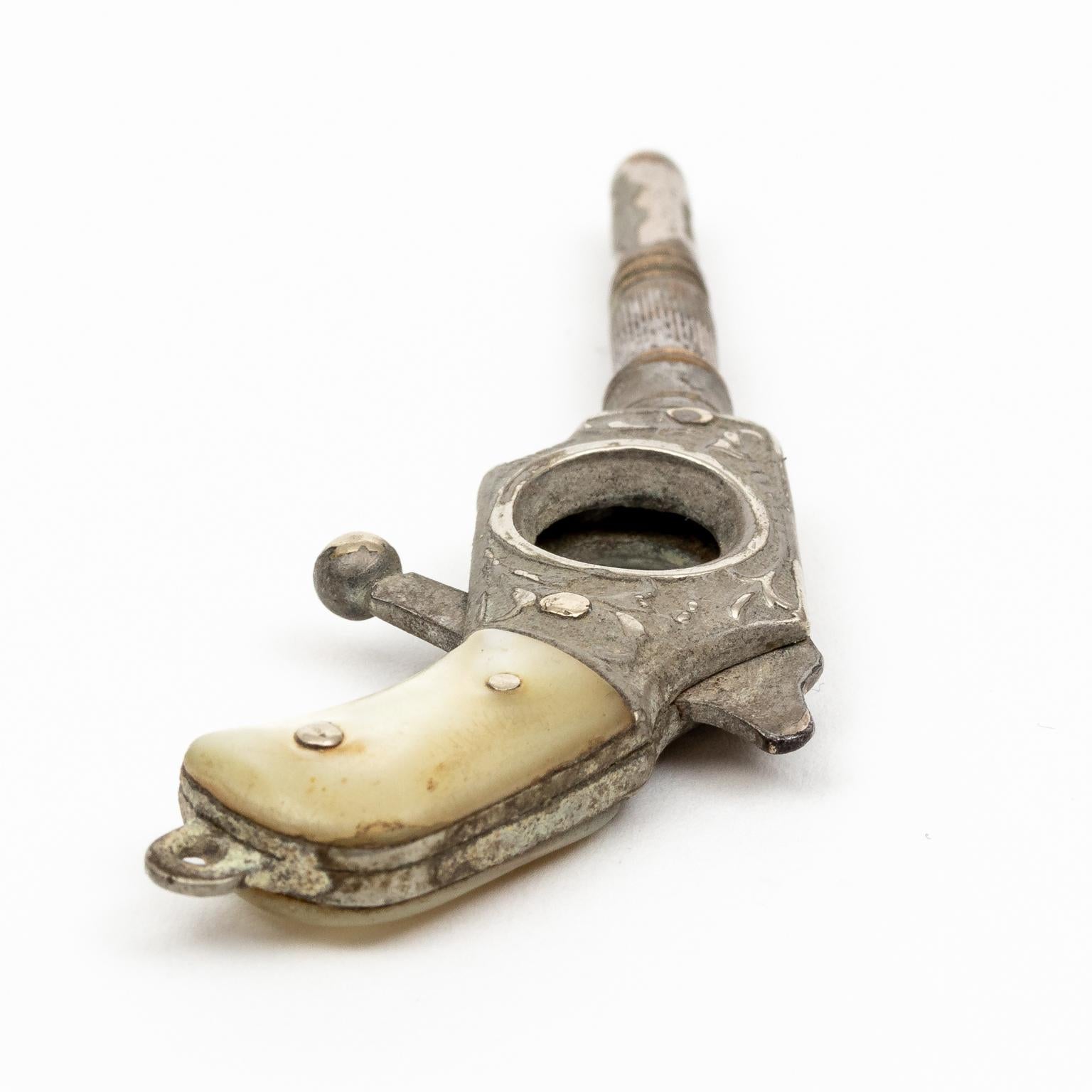 Antique Novelty Cigar Cheroot Cutter Pistol, Circa 1890s For Sale at
