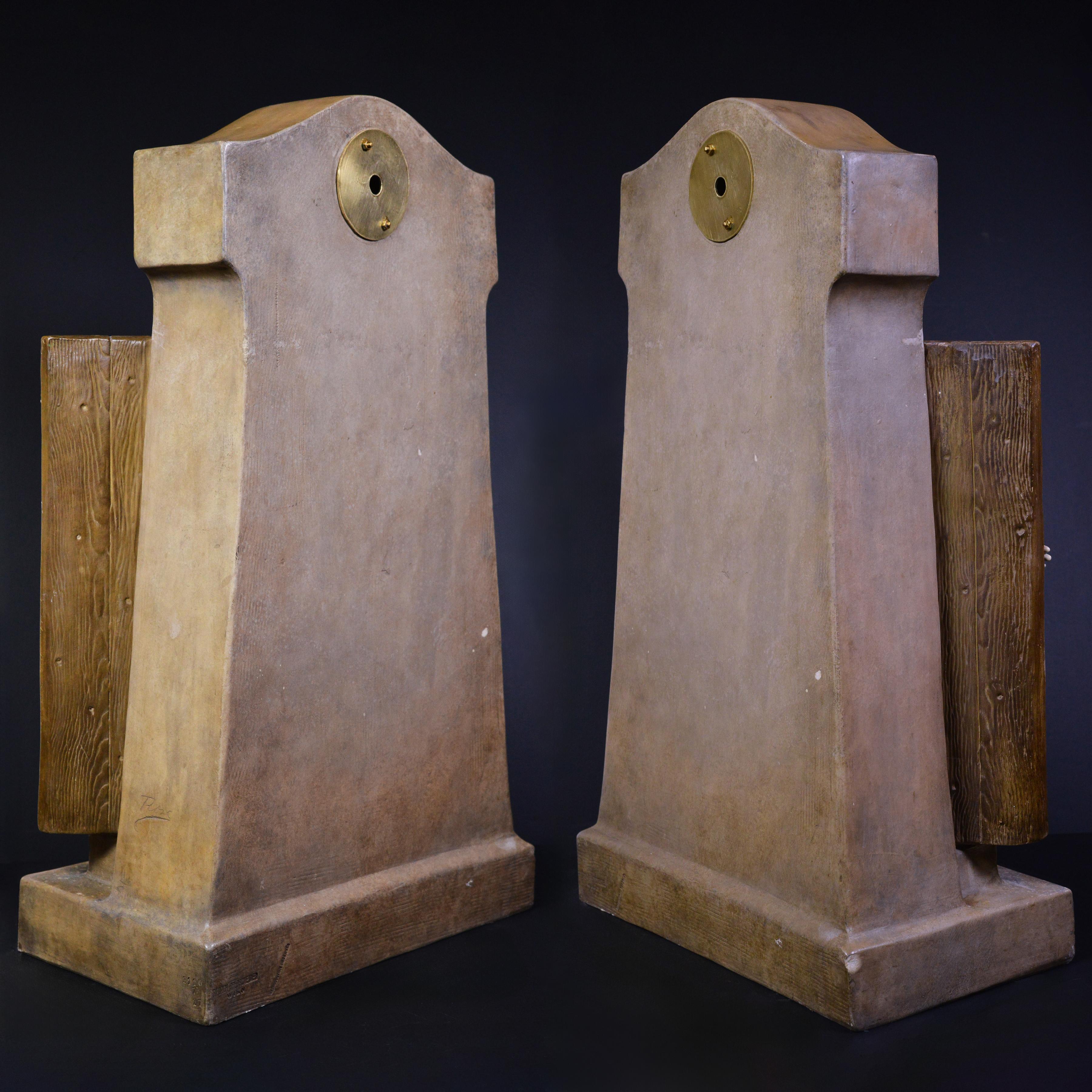 Brass Antique Novelty Clock by Goldscheider and Rose early 20th century Schoolchildren