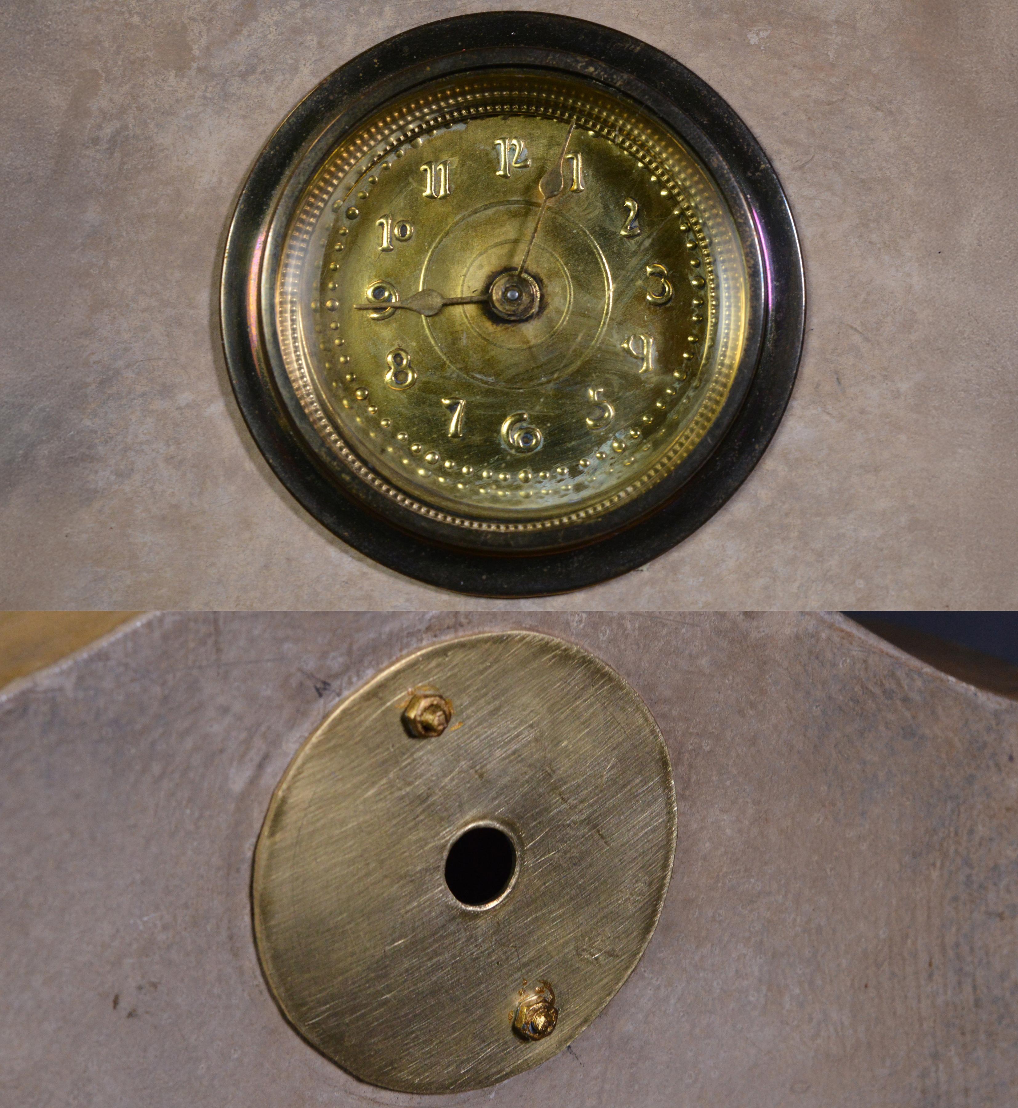 Antique Novelty Clock by Goldscheider and Rose early 20th century Schoolchildren 1