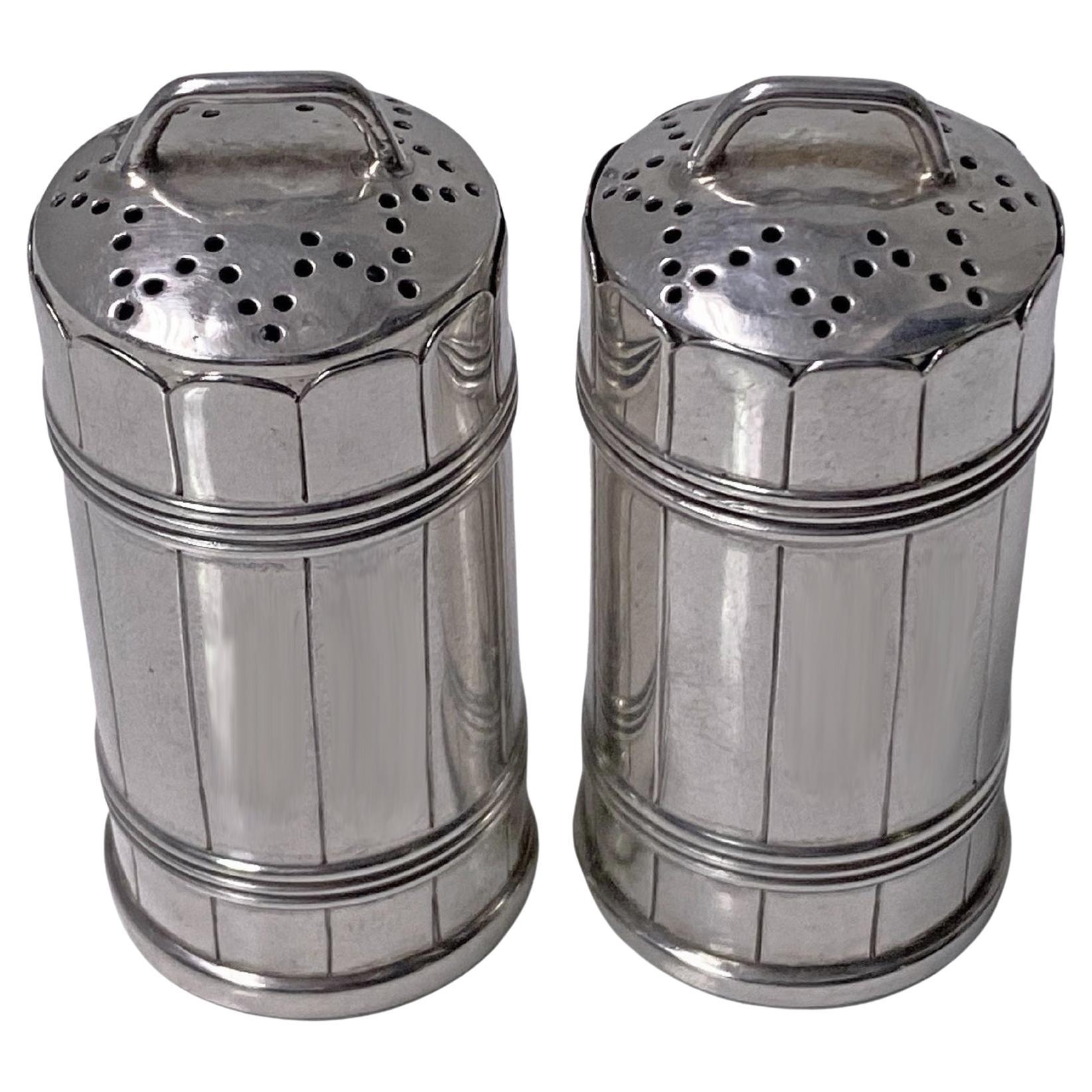 Antique novelty Silver Casters in the form of Barrels Birmingham 1908  For Sale